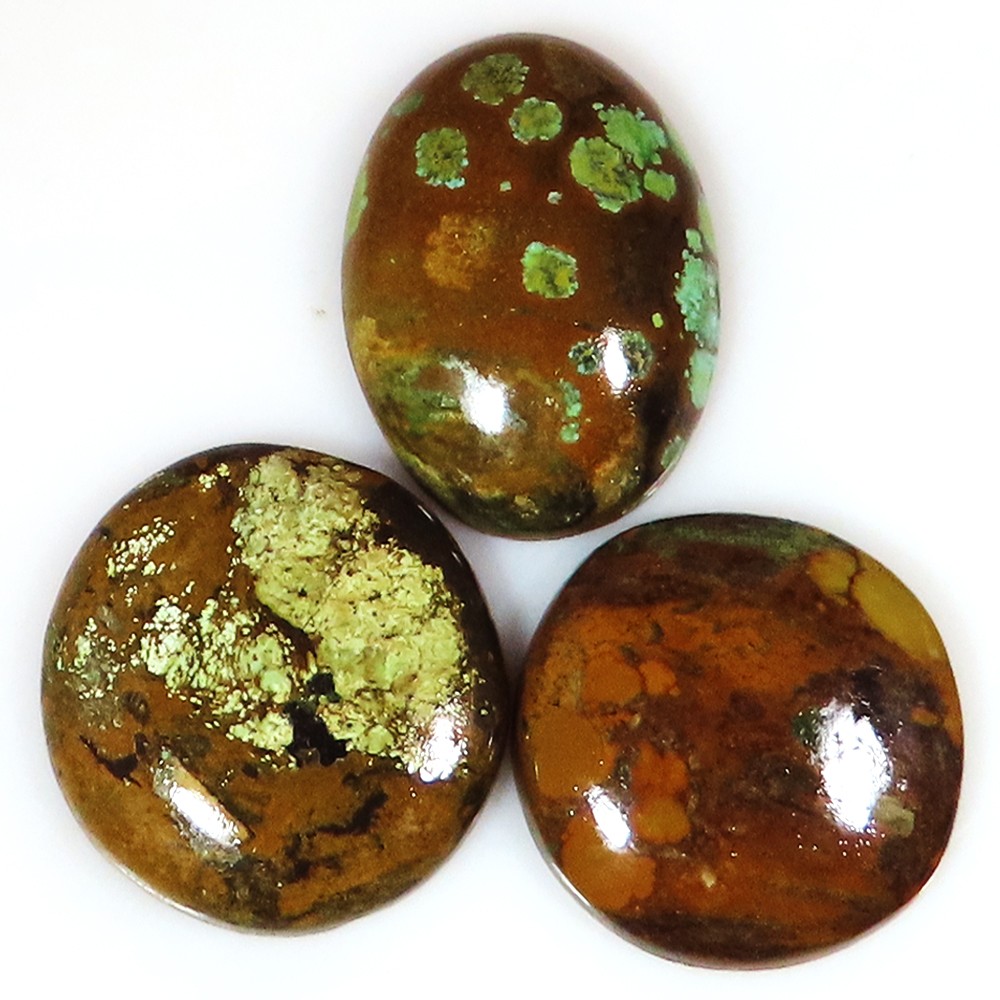 92.55 Cts 100% Natural Tibet Turquoise Cabochon ~3 PCs Lot Super Gemstone LP250
