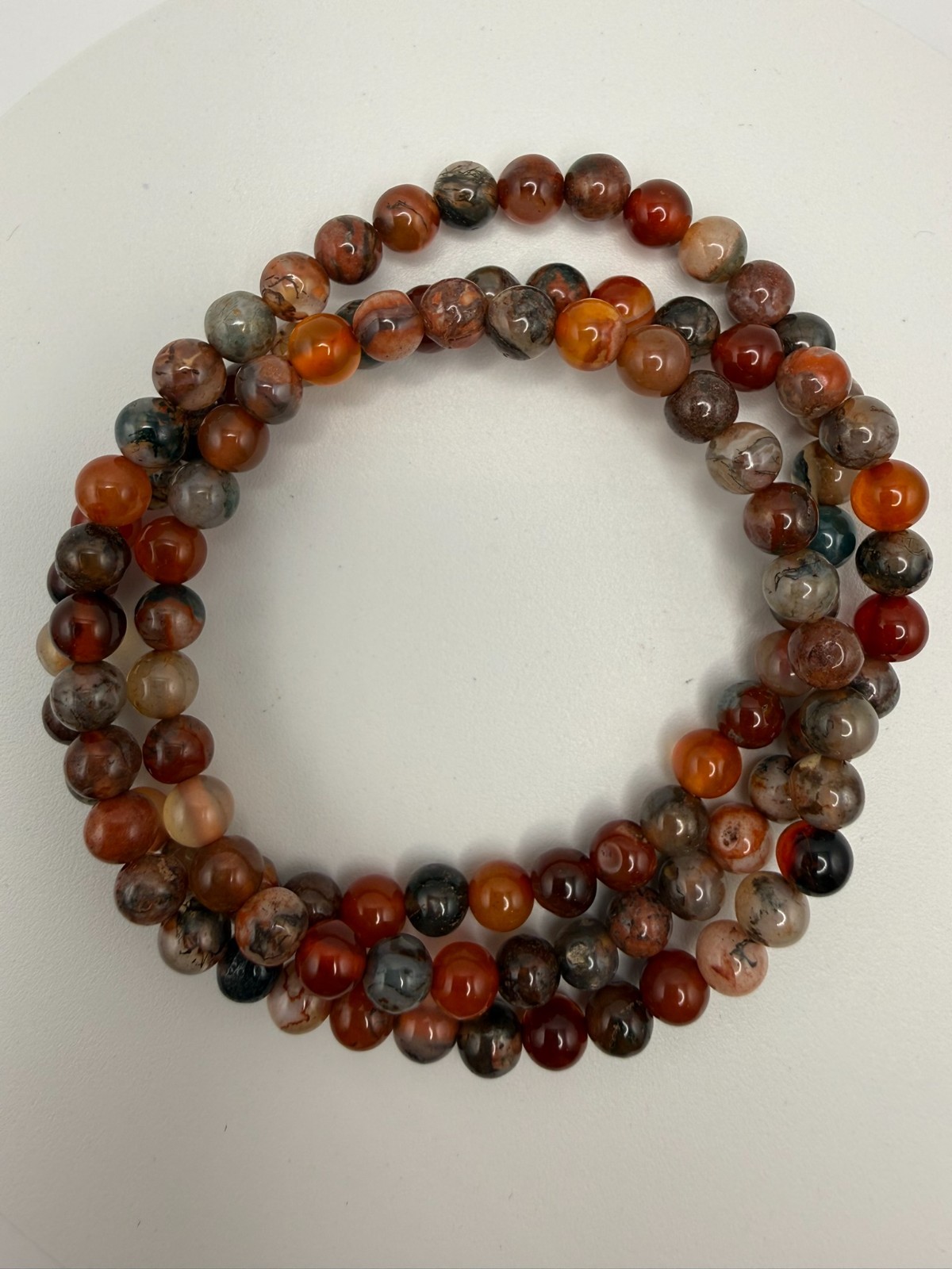 Natural Red Moss Agate – 6mm – A12-1715