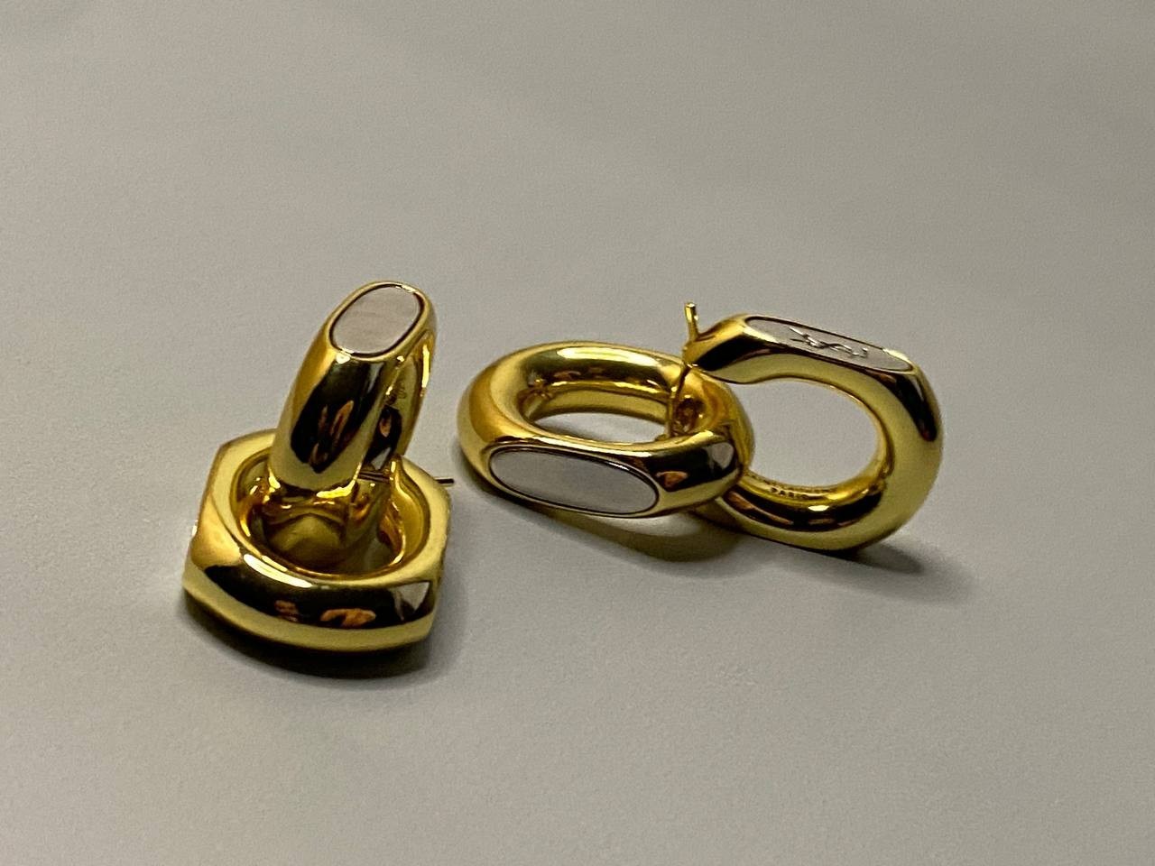 Yves Saint Laurent Gold Interlocking Link Earrings