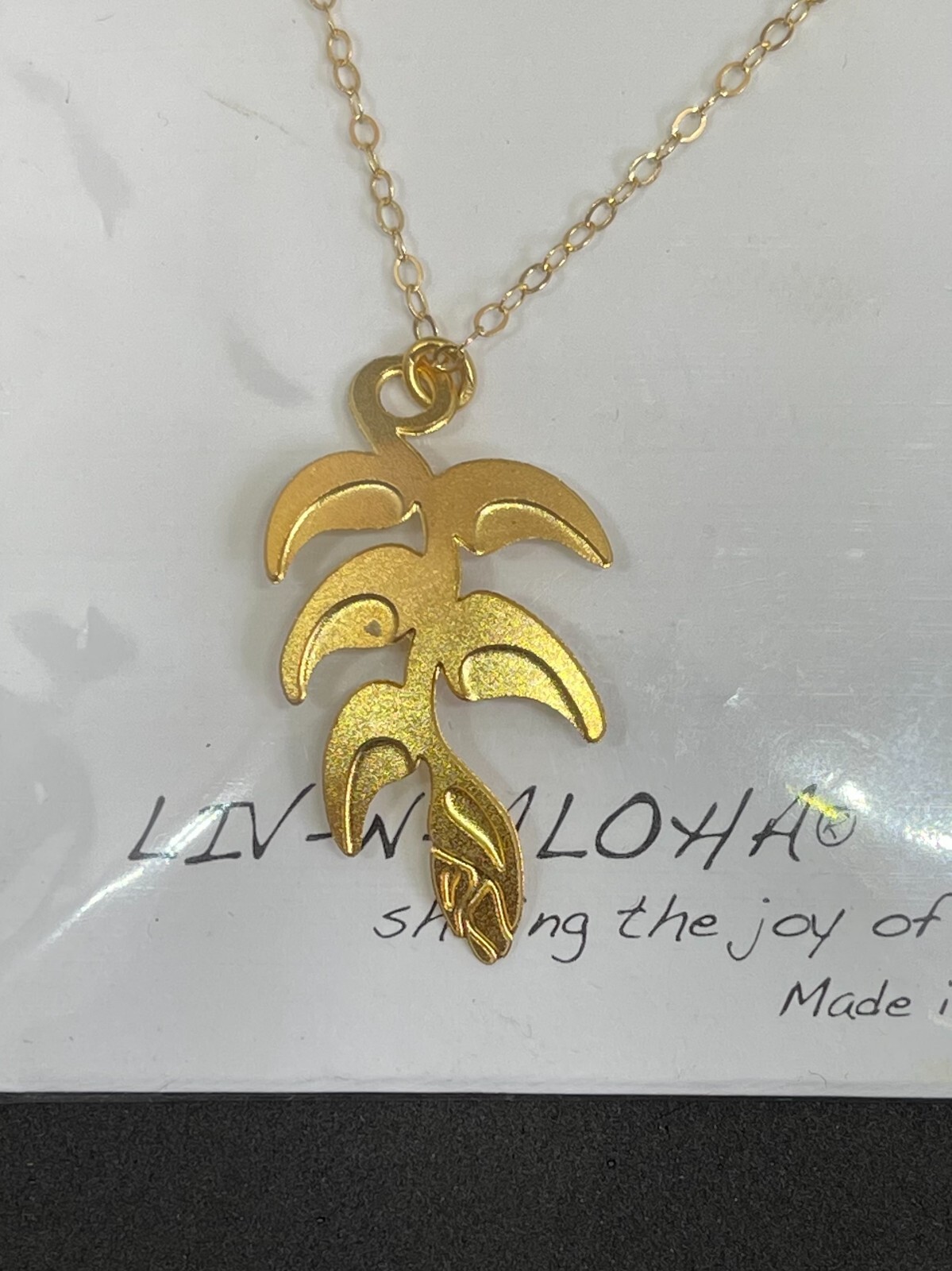 Leighton Lam Designs LIV-N-ALOHA Heliconia 18 Inch Necklace