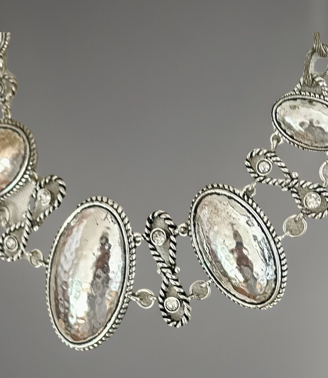 Napier Artisan Silver-Tone Statement Necklace 16-in. L + 3-in. extender Unsigned