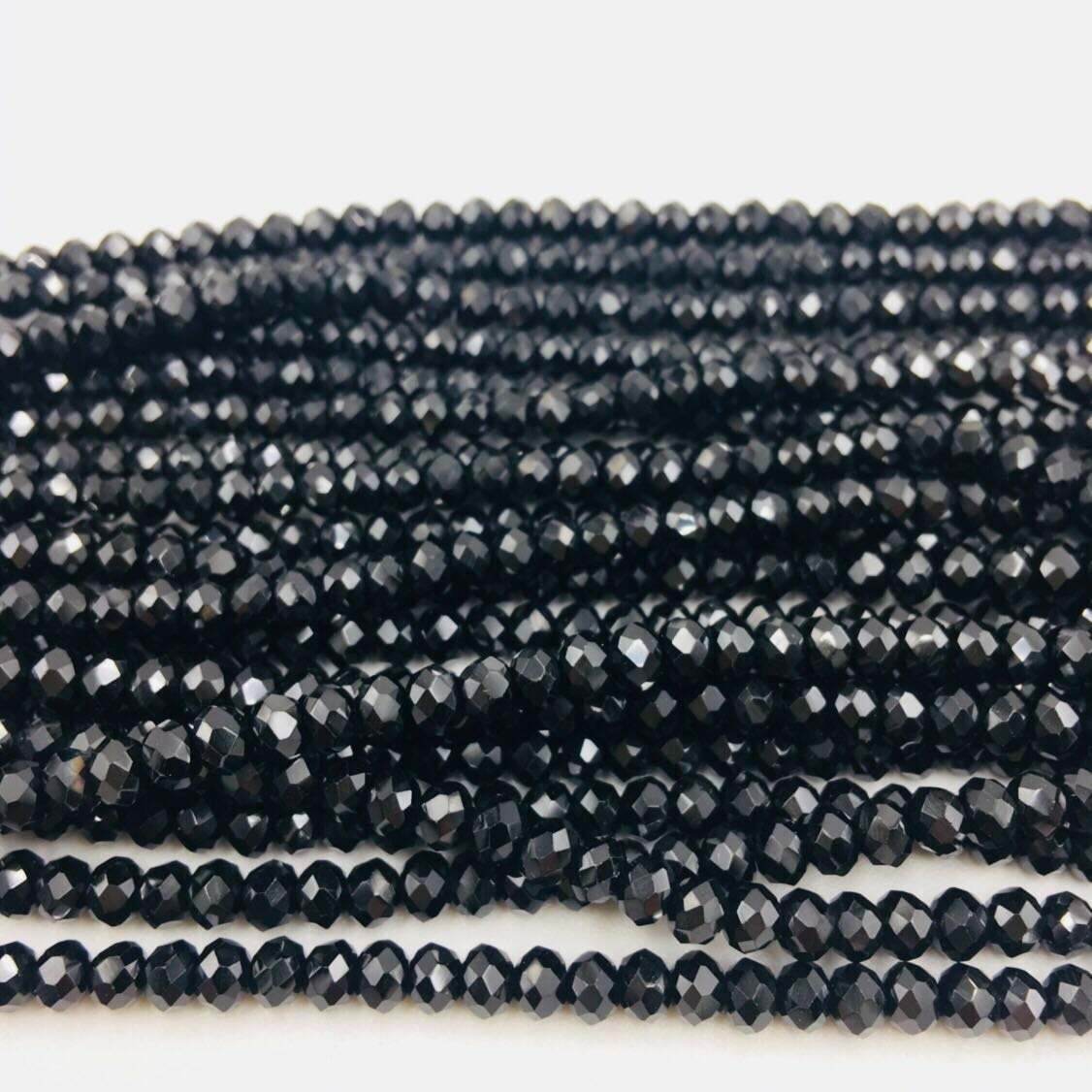 Natural Spinel Faceted Rondelle Beads 1x2mm 2x3mm 3x4mm 4x6mm 15.5″ Strand