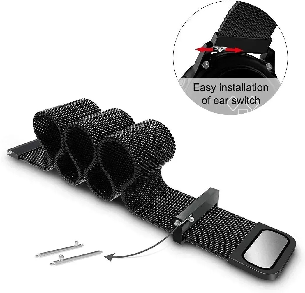 18MM Strap For Garmin Venu 3S Vivoactive 3S 4S Magnetic Metal Loop Watch Band