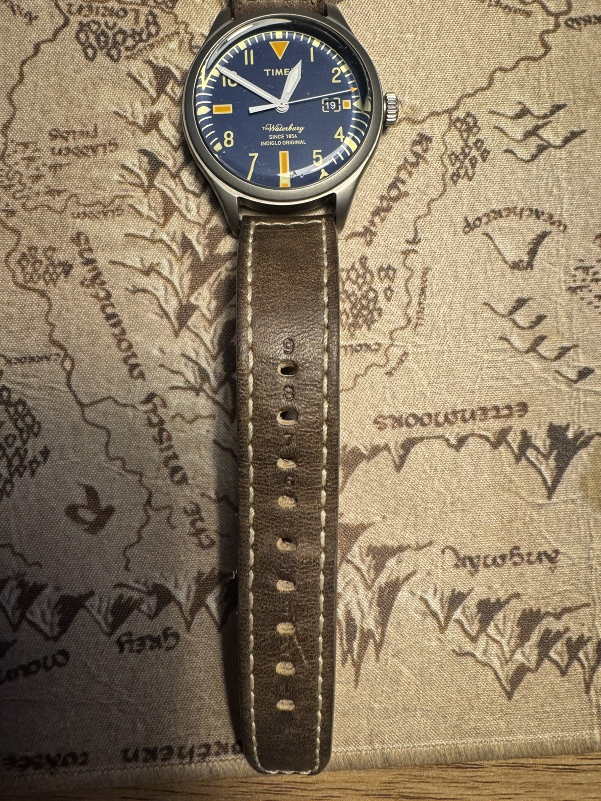 Timex Waterbury Heritage Indiglo Original Leather Strap Men’s Watch TW2P83800