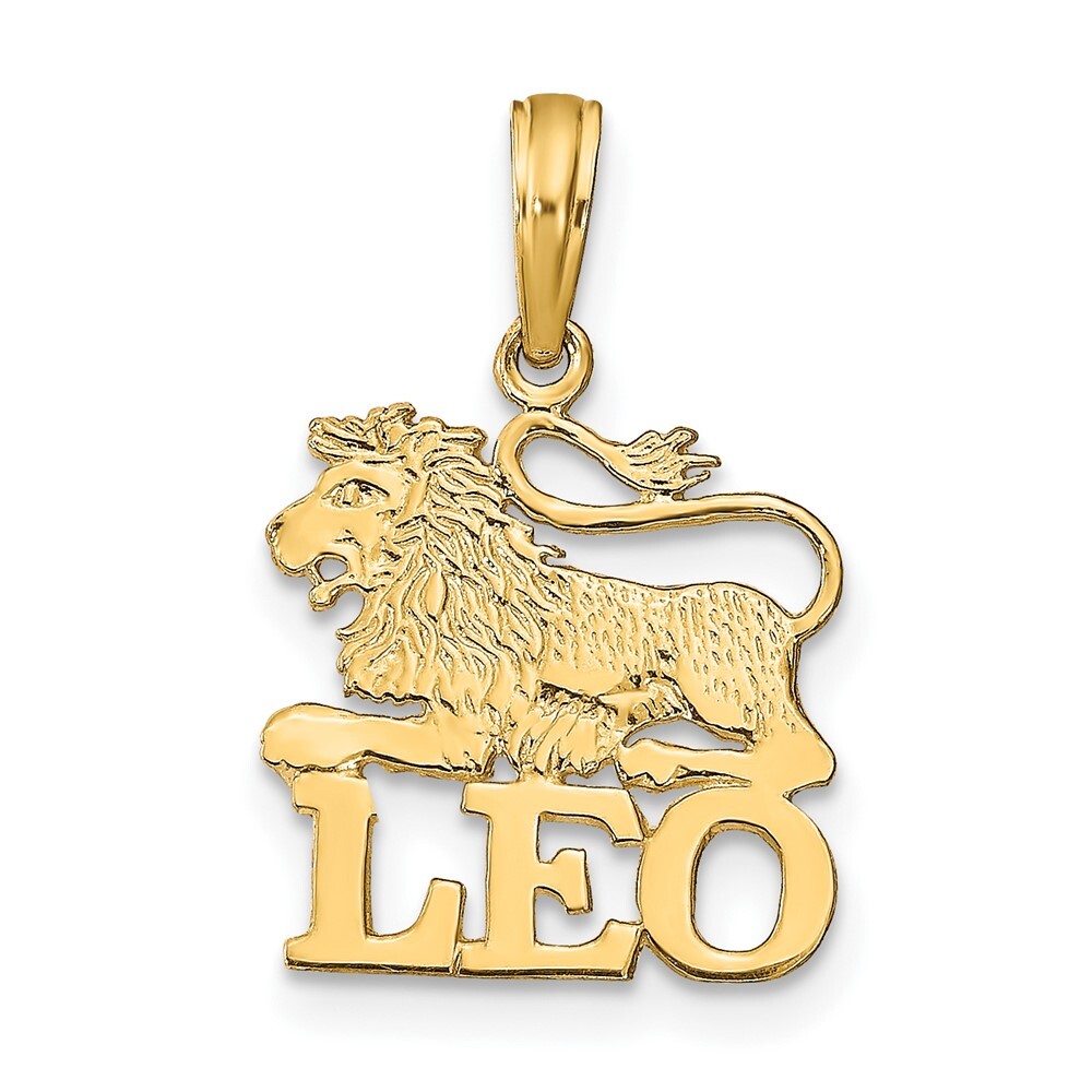 10K Yellow Gold LEO Zodiac Charm Pendant 0.88gm L-19.8 mm, W-13.4mm