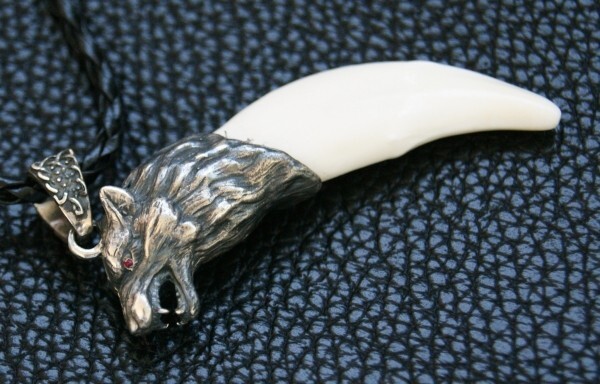 Wolf teeth jewelry Animal Teeth Wolf necklace Wolf head Tooth necklace Wolf