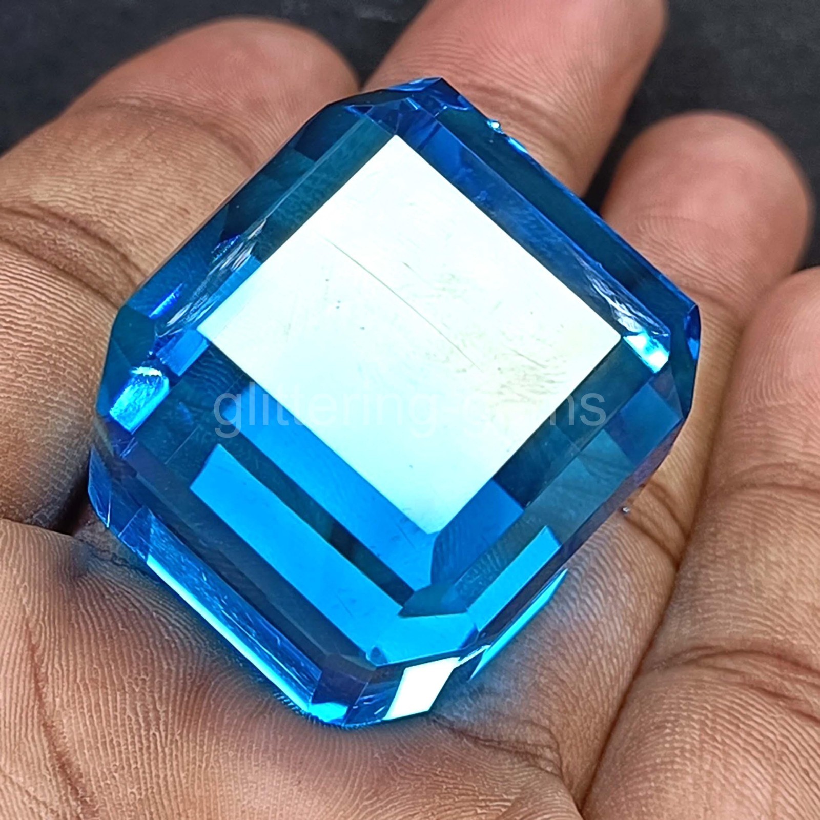 Natural 241.5 Ct Sri Lanka Blue Sapphire Cube Cut | IGL Certified Loose Gem 5JOR