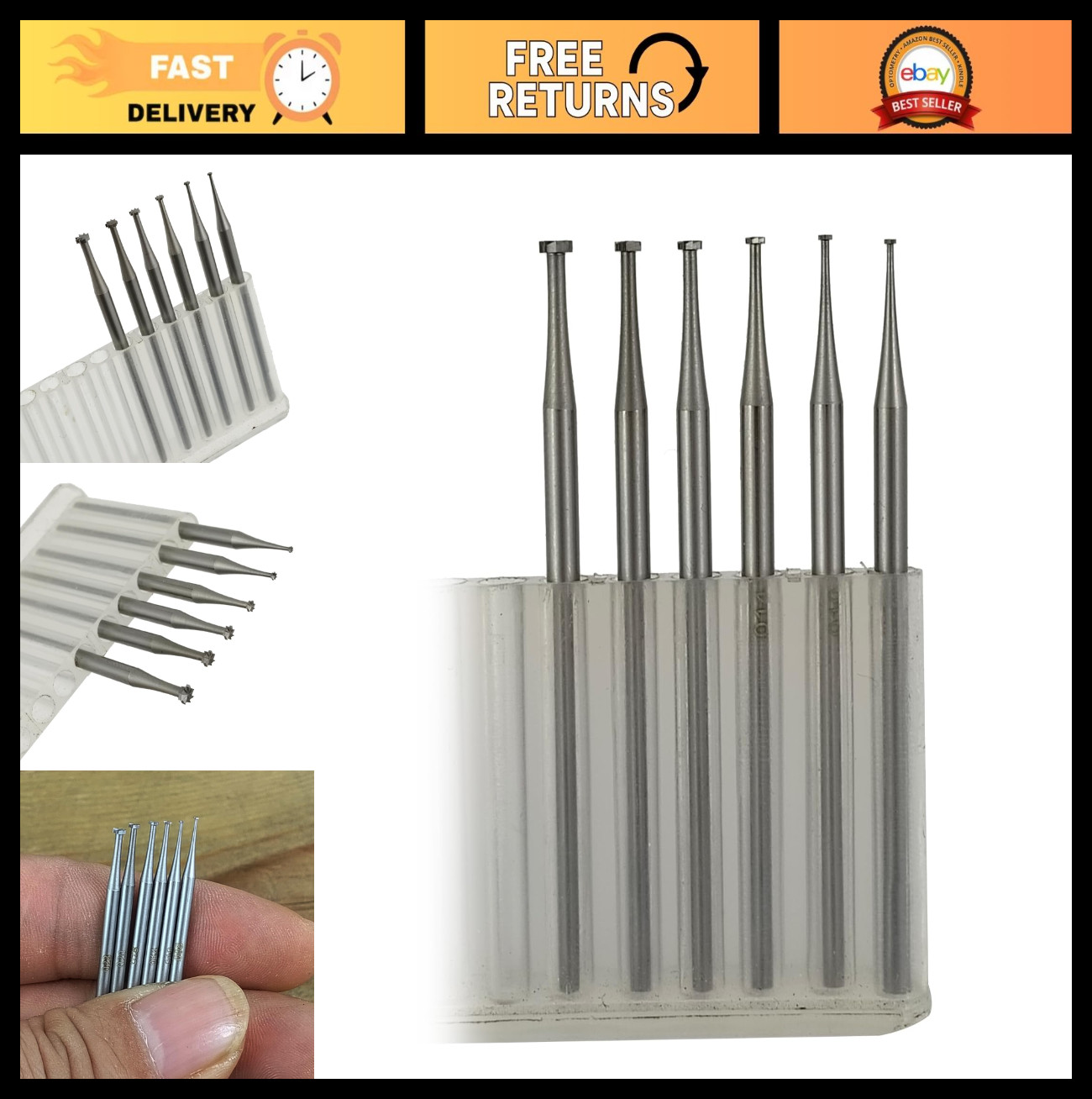 6 Pcs Jewelry Cutting Wheels 3/32″ Shank T Shape Burrs for Engraving Tools