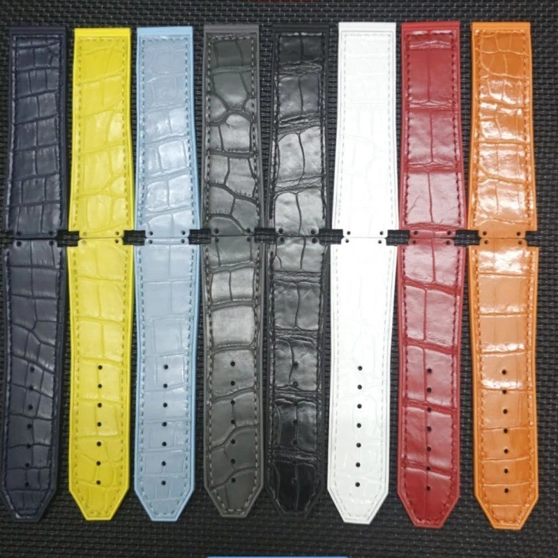 25/22mm Croco Leather Watch Strap Fits HB Classic Fusion 521 Series