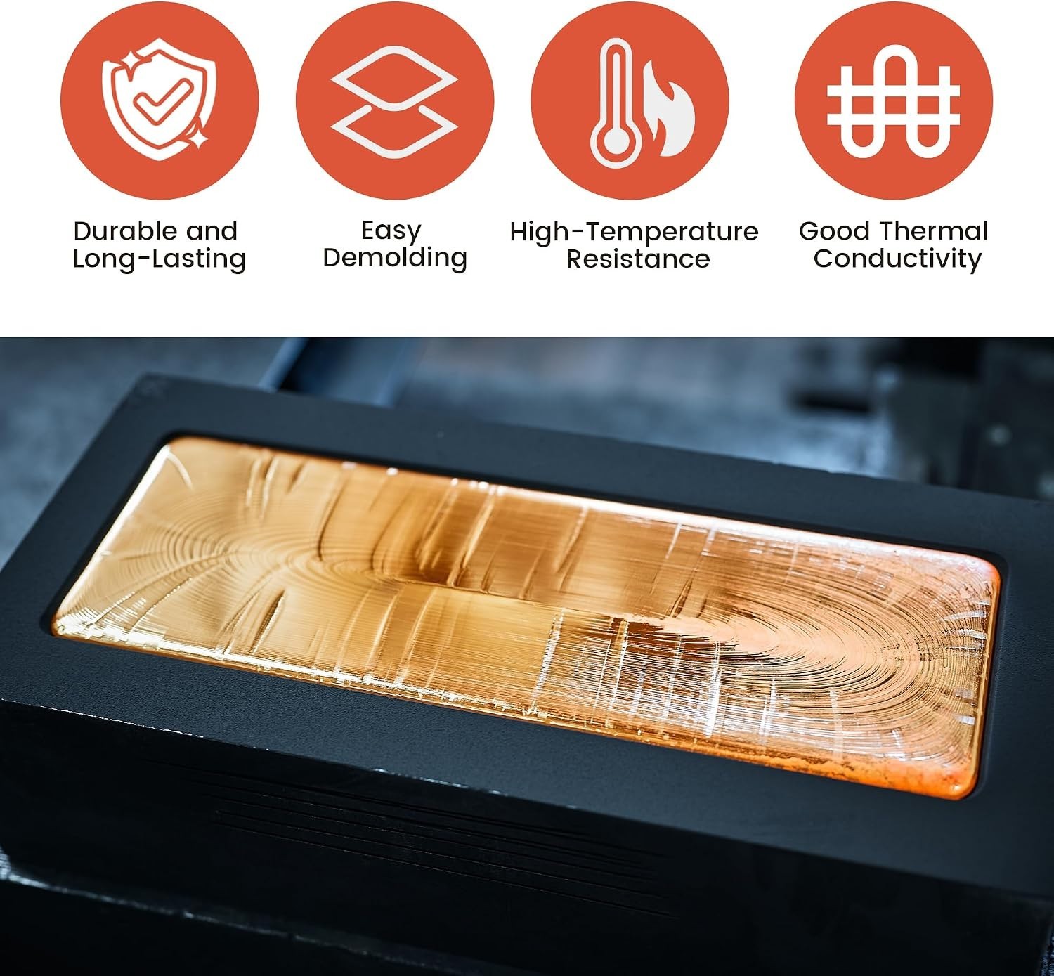 1kg 4-Piece Graphite Ingot Molds for Casting Metals | Metal melting & refinin…