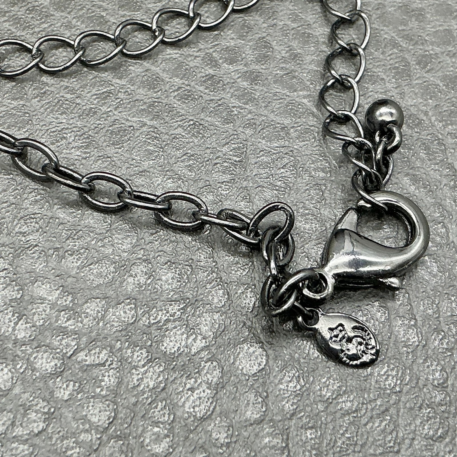Premier Designs Necklace Silver Tone Crystal Clover Pendant Station Long Chain
