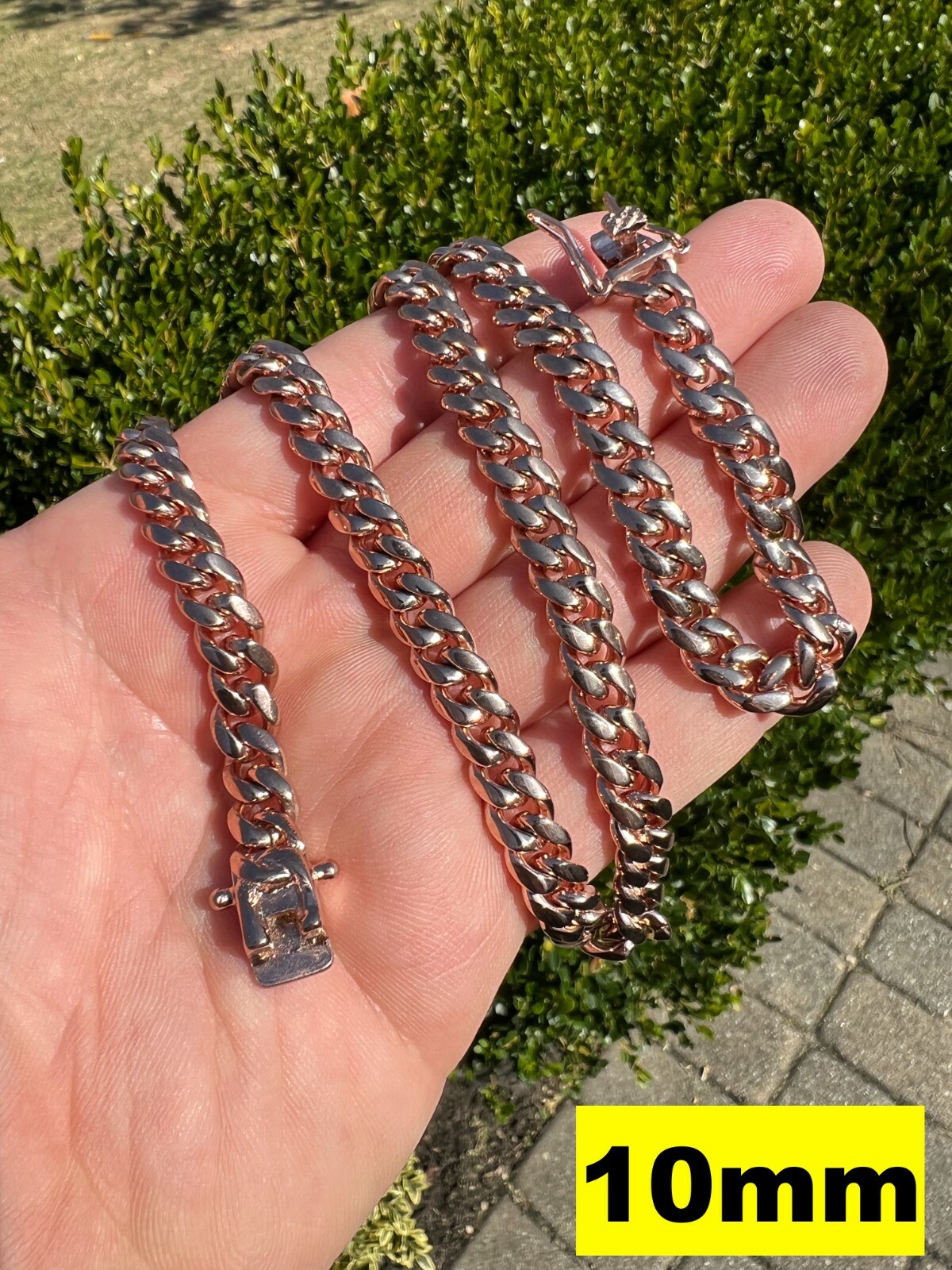 Miami Cuban Link Chain Necklace 14k Rose Gold Stainless Steel 4-18mm