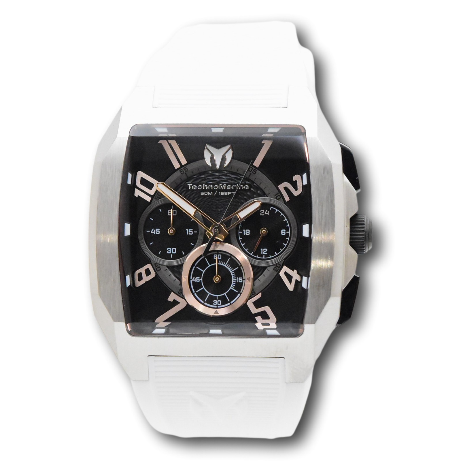 TechnoMarine Aqua Quadrant Men’s 41mm White Silicone Chronograph Watch TM-225106