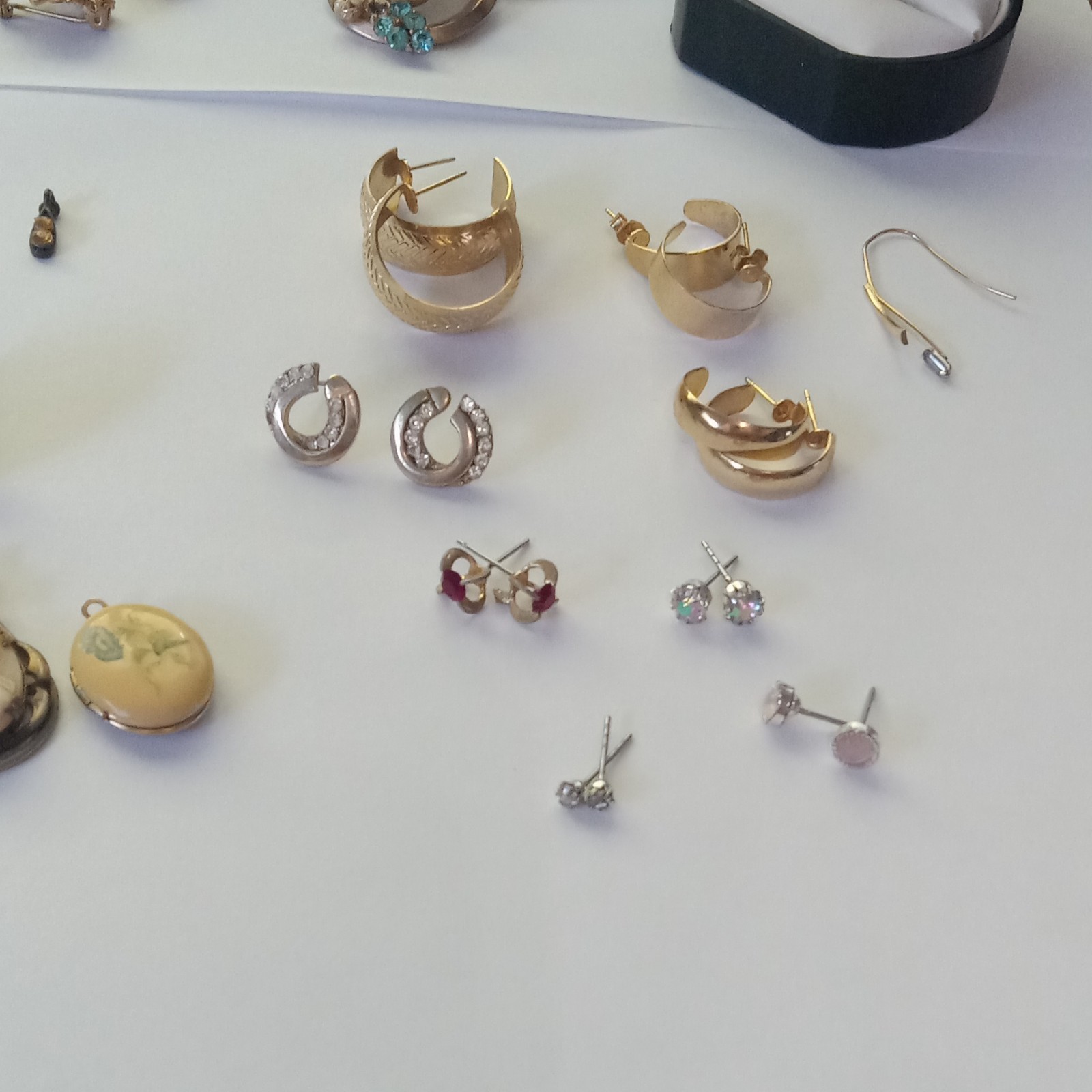 Vintage lot Of Jewelry Mixed Rings Earrings Bracelets CuffLinks Pins and more
