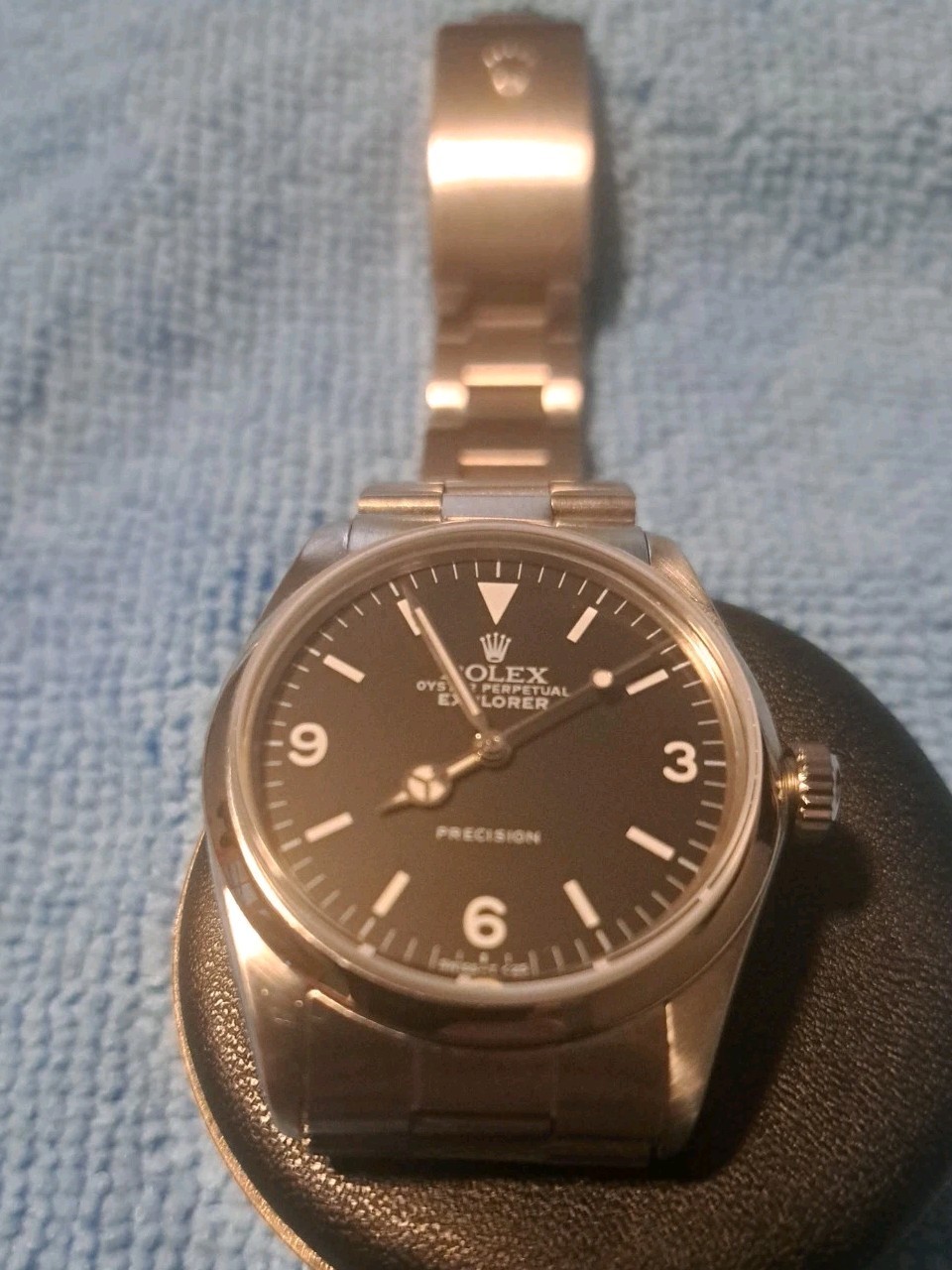 Rolex 5500 Refinished Explorer Dial Vintage Oyster Perpetual Cal 1560 Butterfly