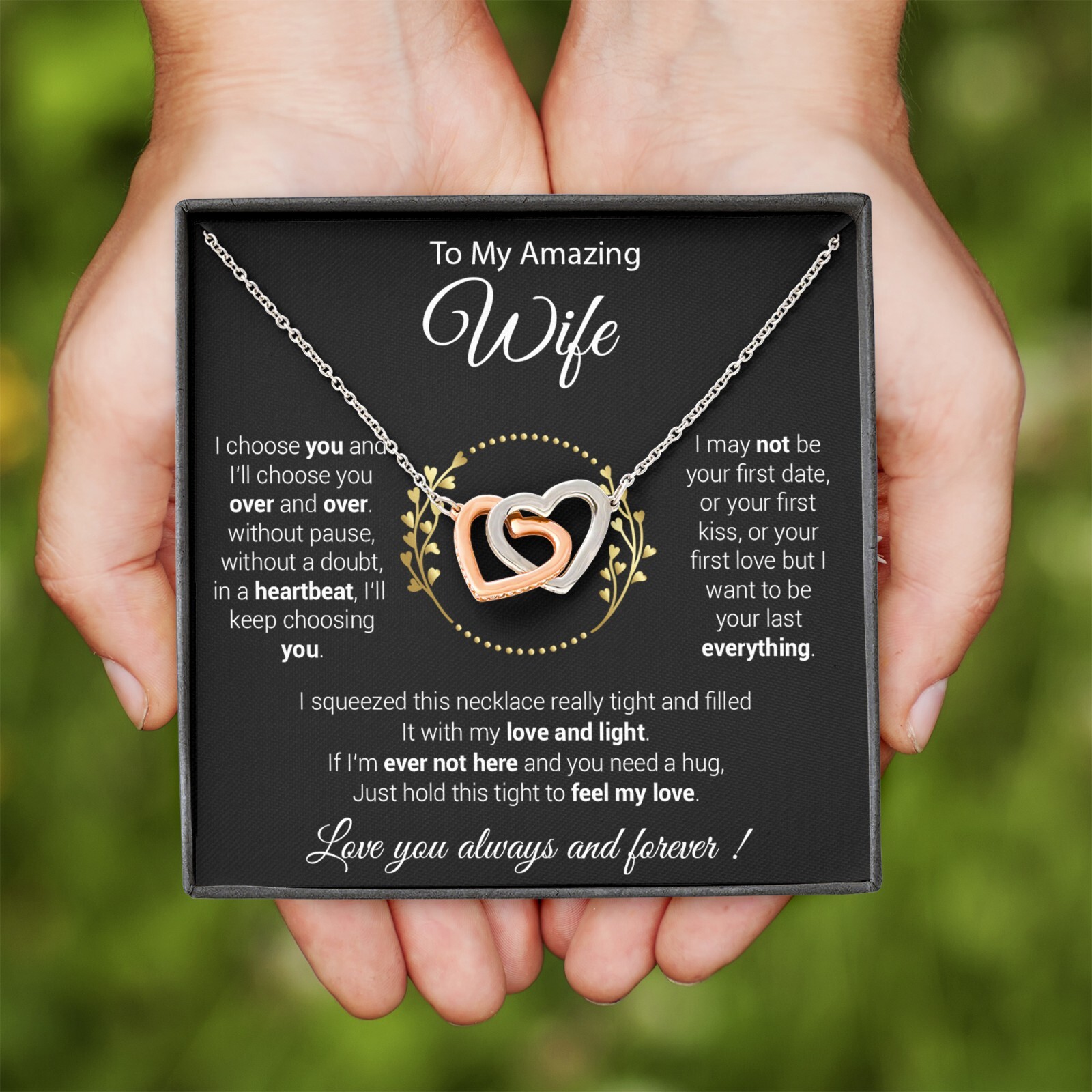 To My Wife Necklace, Mother’s Day Gift from Husband, Wife Birthday Gift