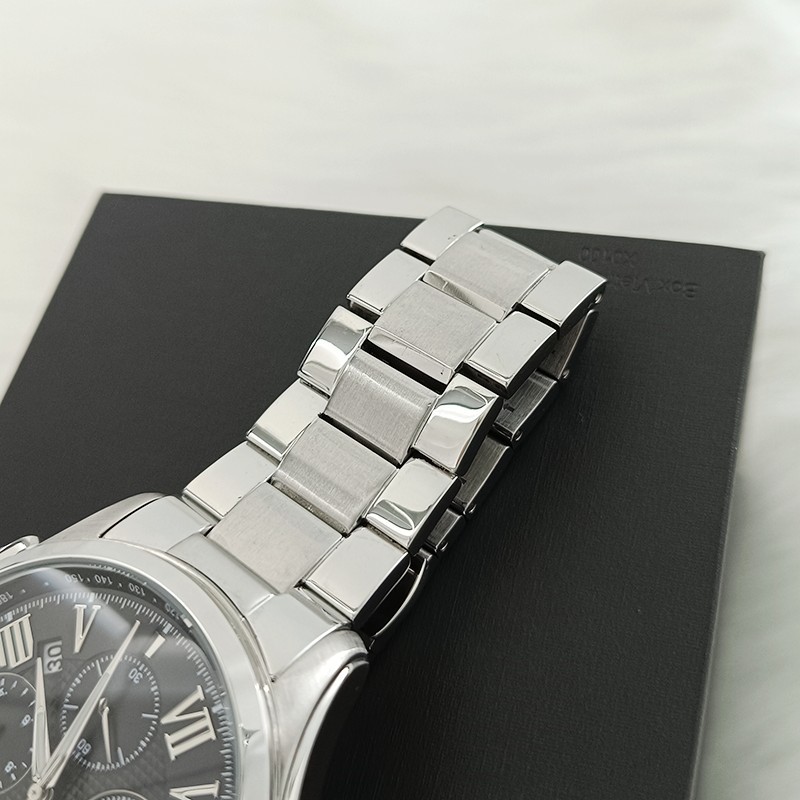 Men Bulova Wilton Black Dial Stainless Steel Classic 96B288 Quartz Watch 46.5mm