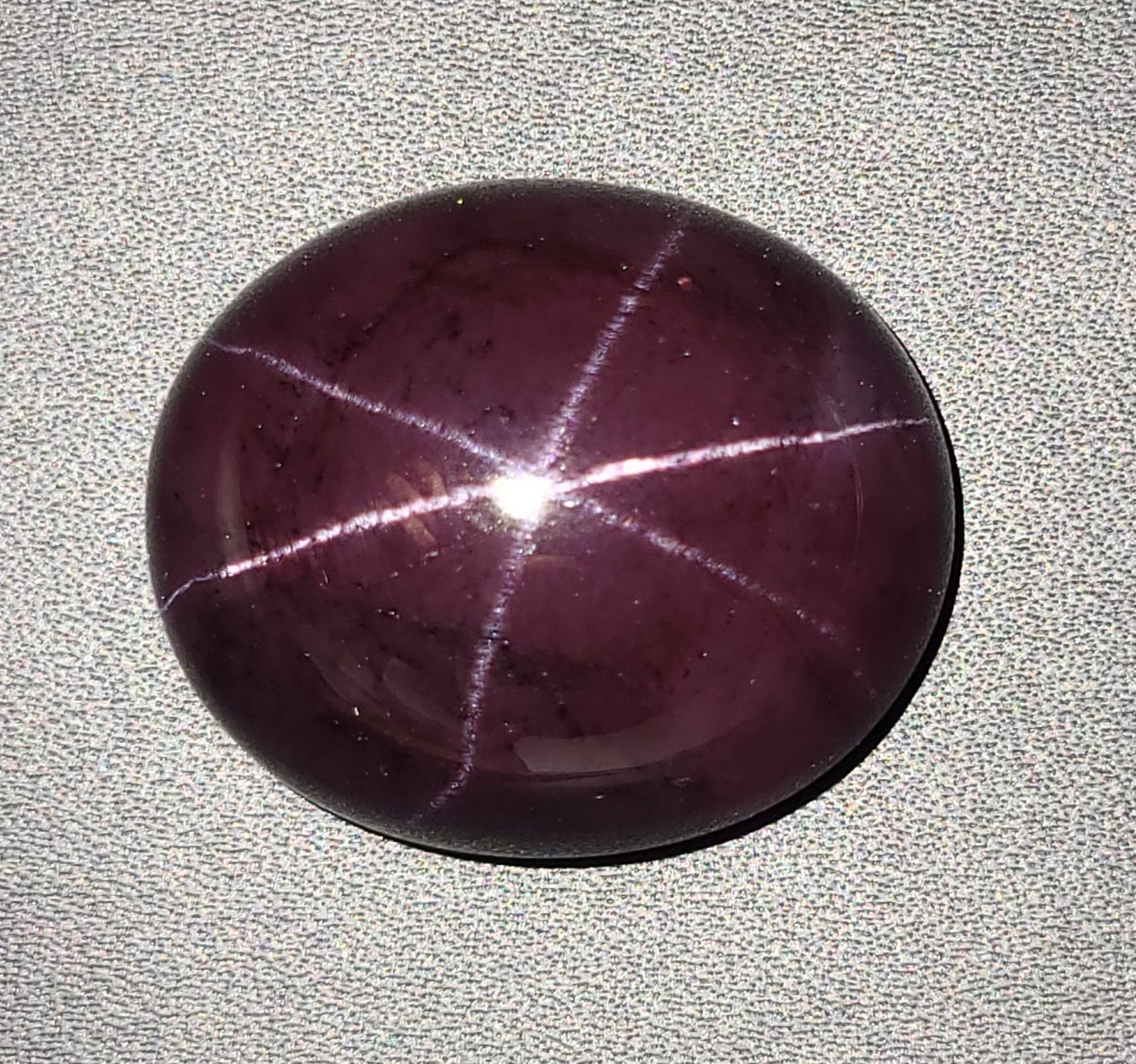 153 Ct 32×26.8×15.1 MM Natural 6-Ray Star Purple Red Garnet Star Oval Cabochon