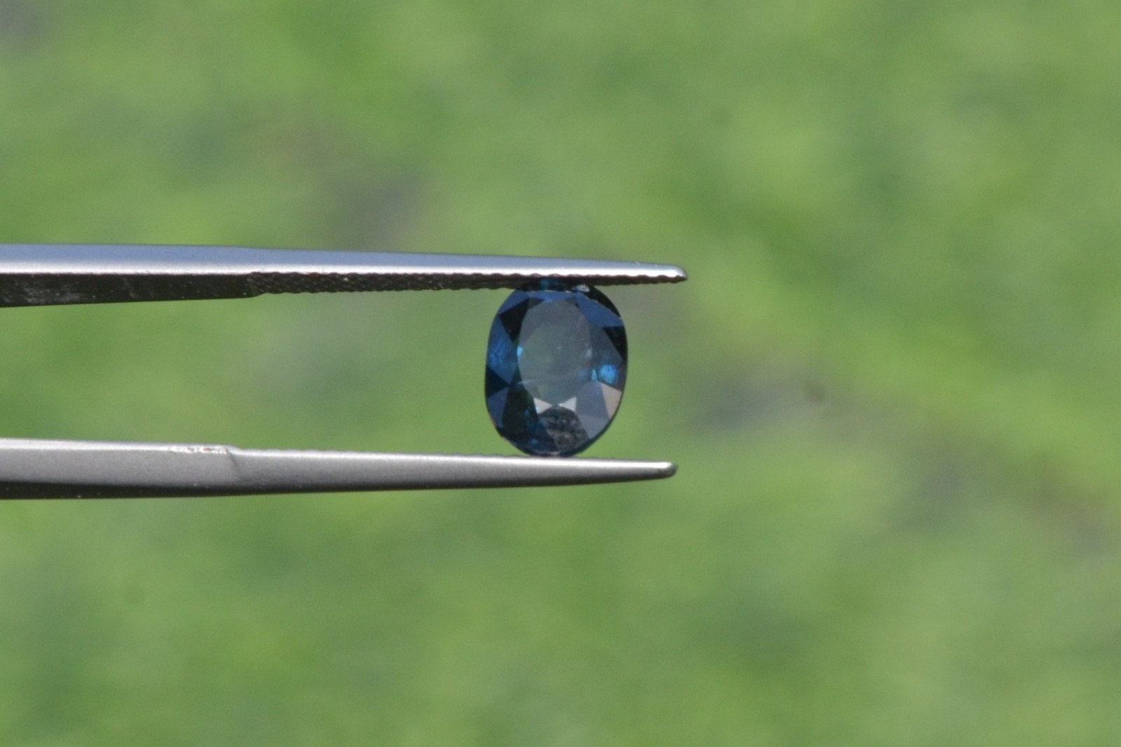 Natural Blue Sapphire 2.43 Carat. Normal Heated Oval Step Cut