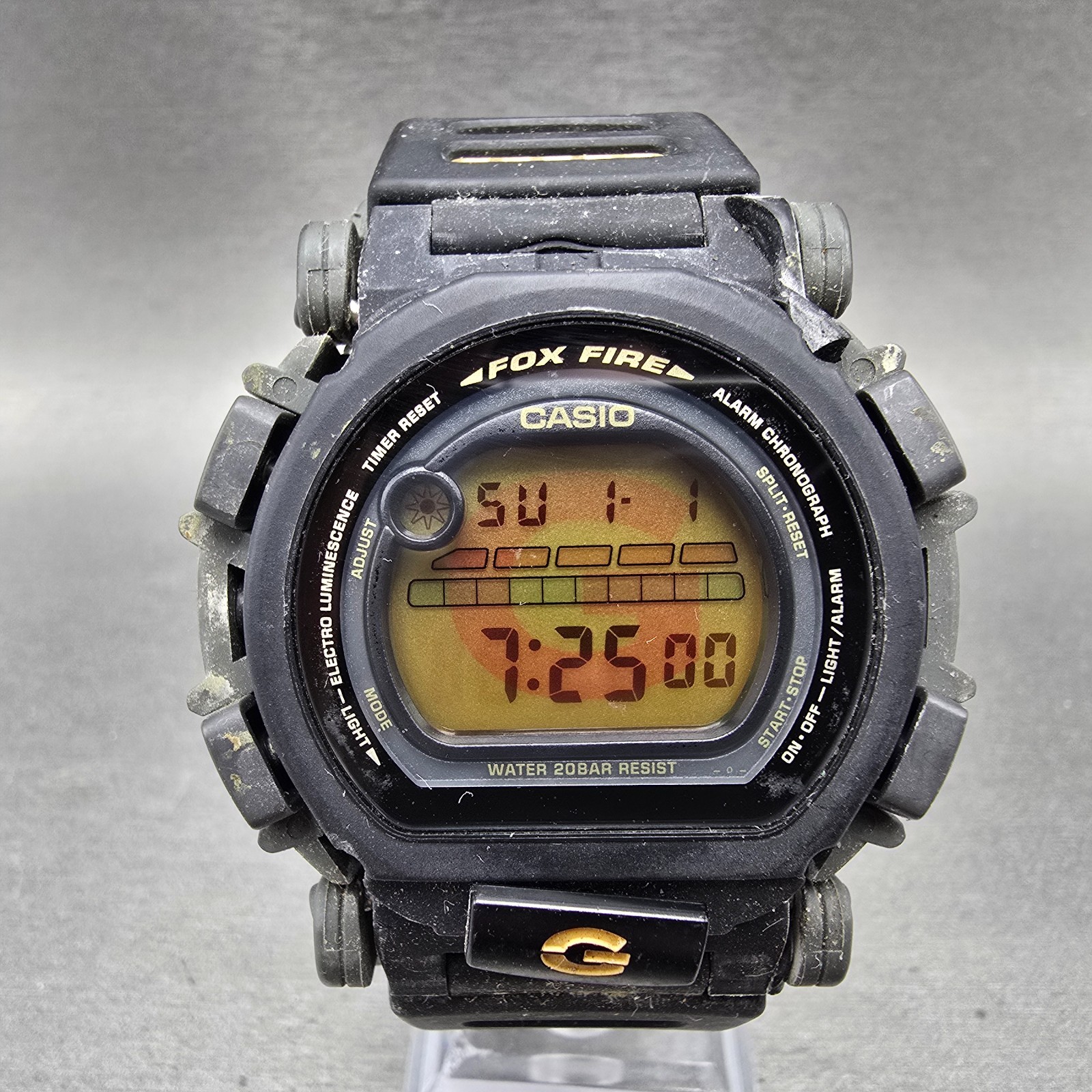 Casio G-Shock DW-003 Watch Men 44mm Black Gray Alarm Chronograph New battery