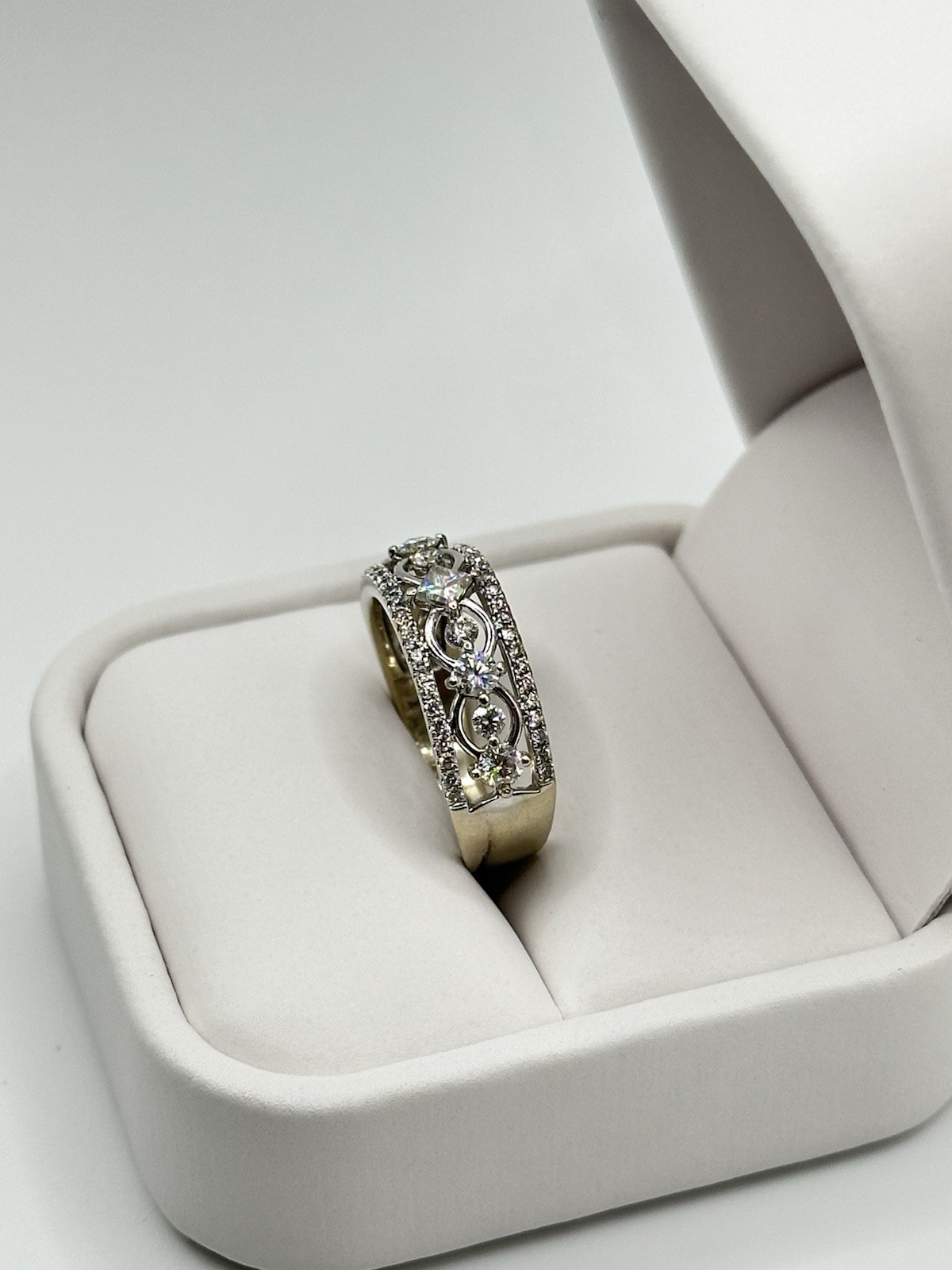 Kay’s The LEO First Light Natural Diamond Anniversary Band Ring 14k White Gold