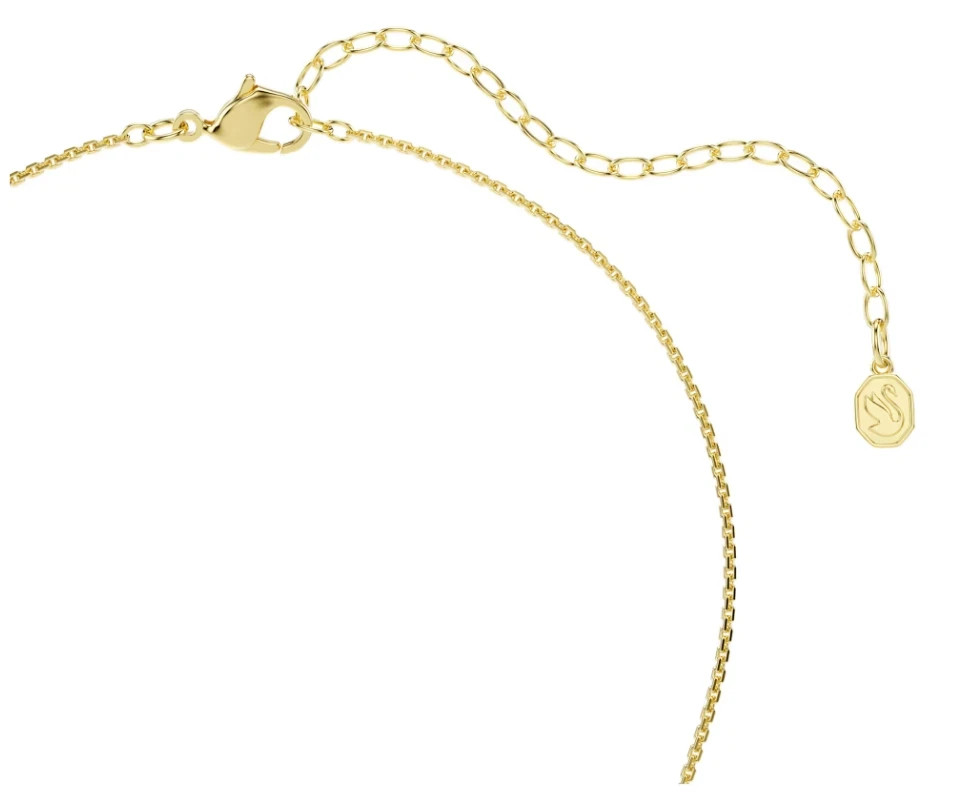 Swarovski Hyperbola pendant Round cut, White, Gold-tone plated