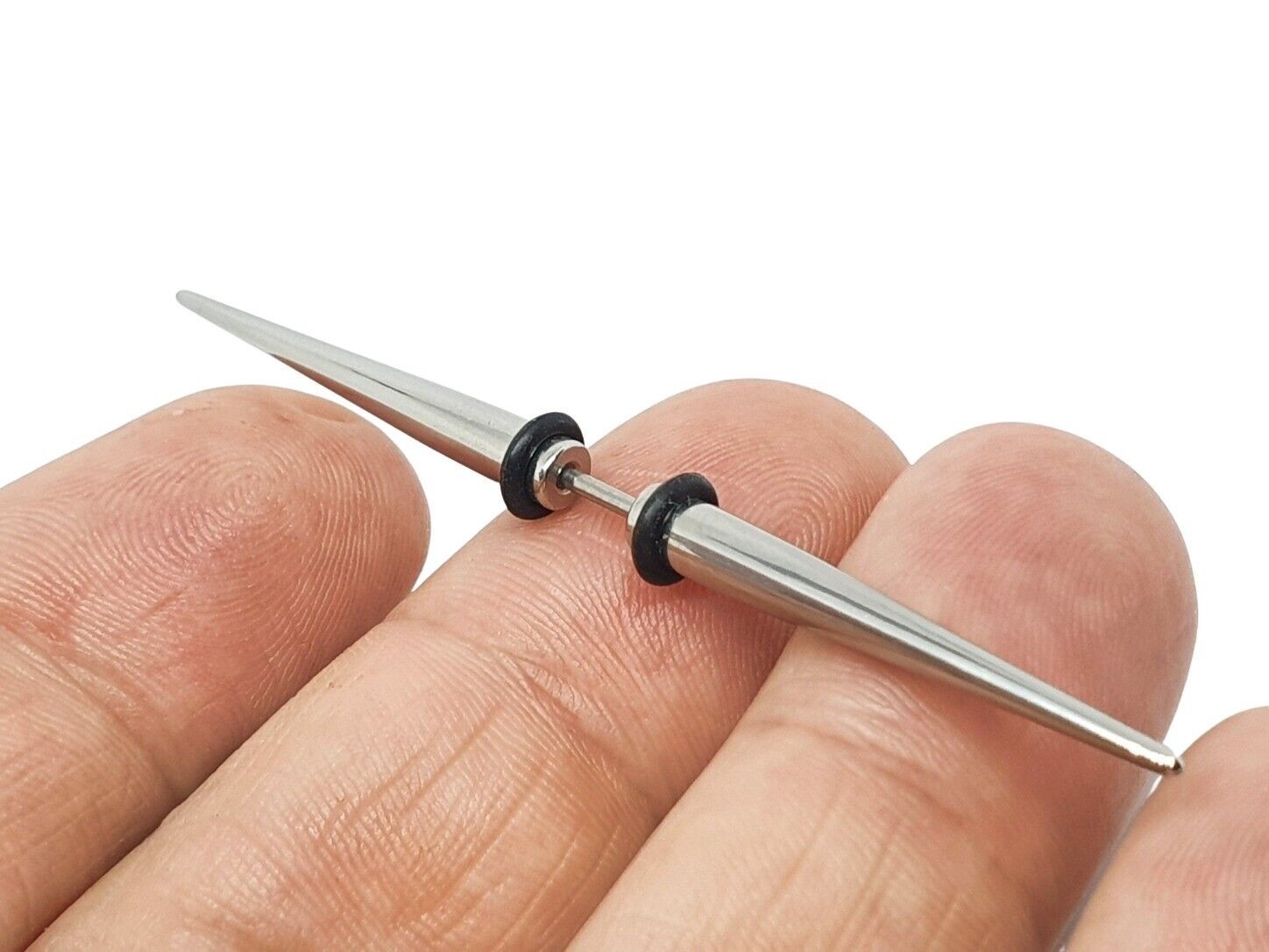 Double Spike Septum Xtra Large Bar Cone 16g (1.2mm) 70mm 316L Jewellery Piercing