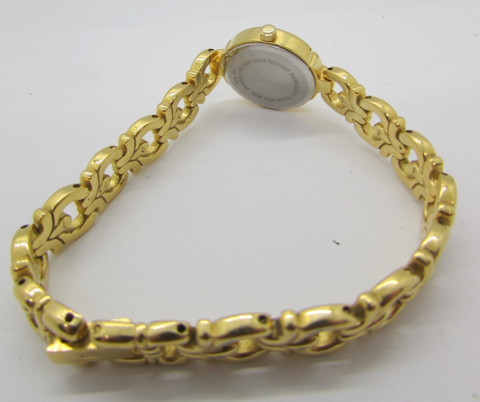 BULOVA T8 DIAMOND GOLD TONE BRACELET DIAL & CASE QUARTZ 20MM WRIST WATCH