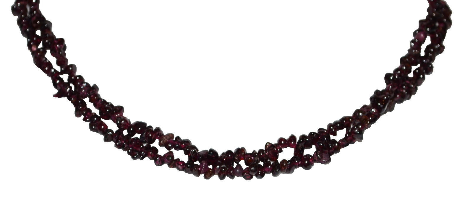 Vintage Garnet 2-3mm Irregular Shaped Various Size Stones 36″ Necklace