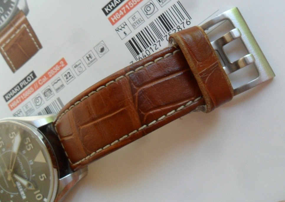 46 mm S/S Men’s Hamilton Khaki Pilot 25 Jewel Swiss Automatic Watch H647150 Runs