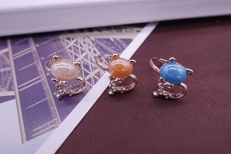 Wholesale 36pcs animal Adjustable ceramic alloy women Ring Wedding gifts Jewelry