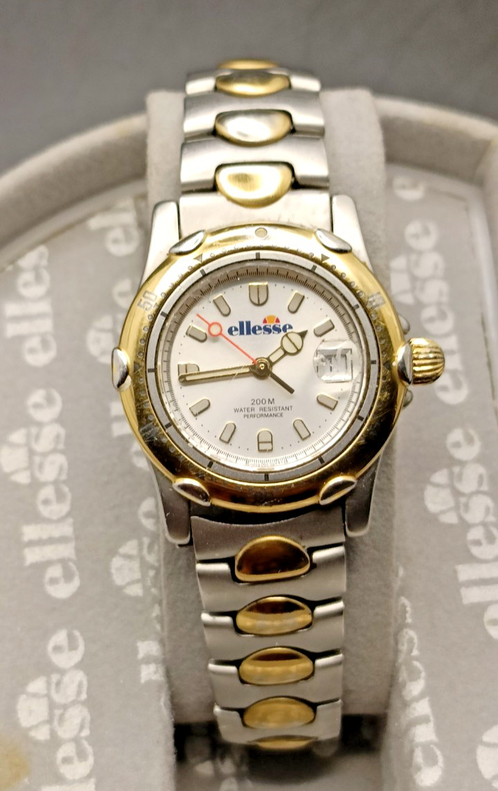 ELLESSE Ladies Two-Tone Stainless-Steel Quartz Sport Watch-VGC & Working
