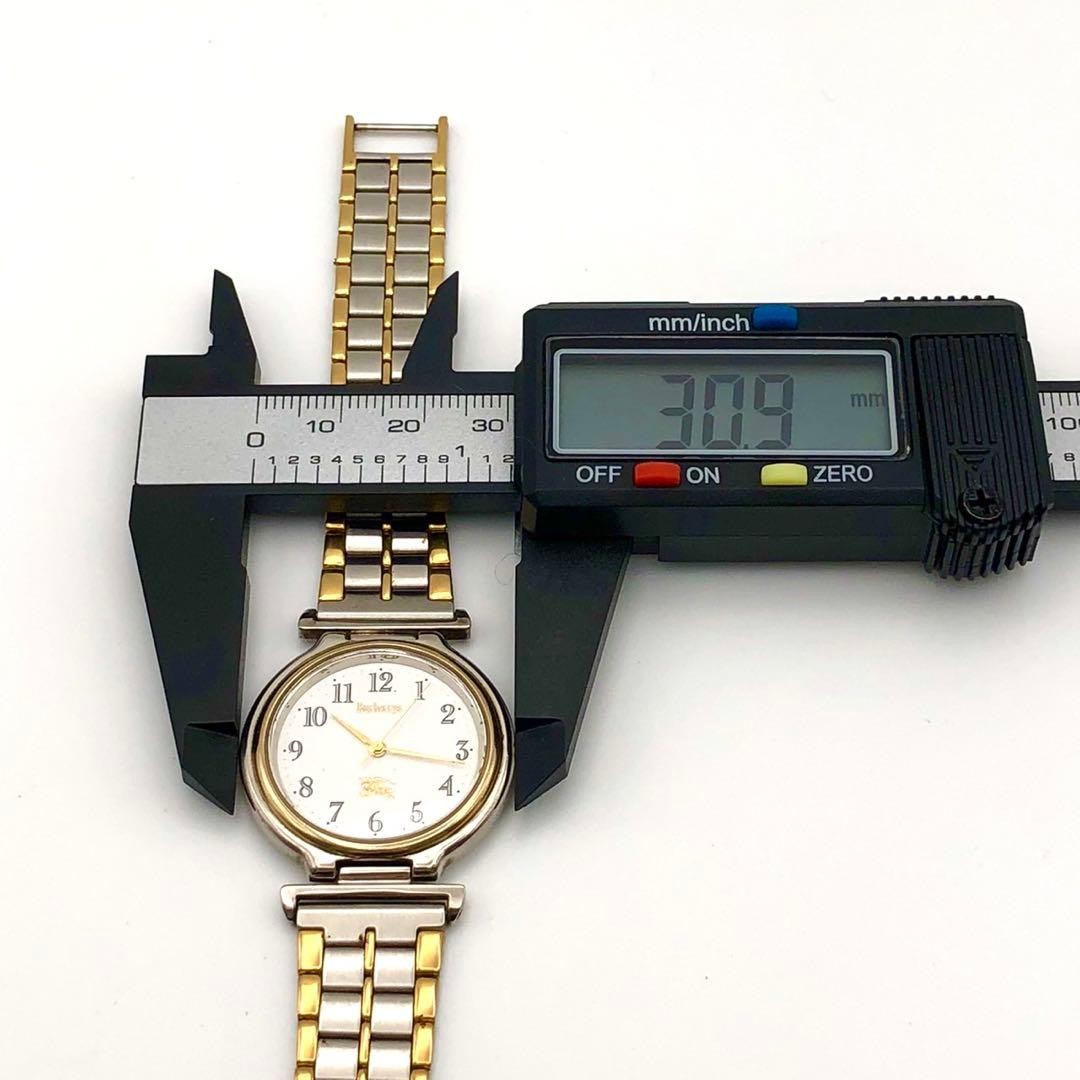 Working New Battery Burberry Wristwatch White Dial Horse Logo Quartz Combination