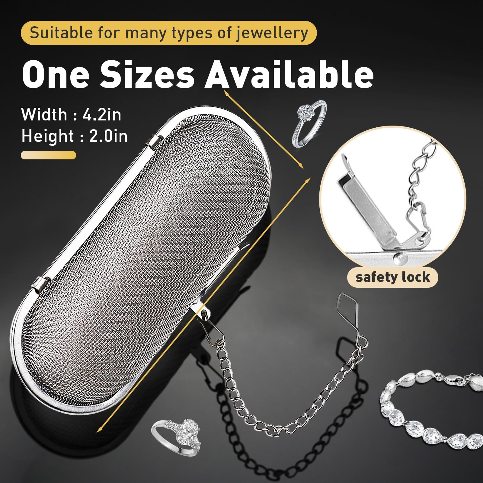 Ultrasonic Cleaner Basket Stainless Steel Basket for Ultrasonic Jewelry Cleaner