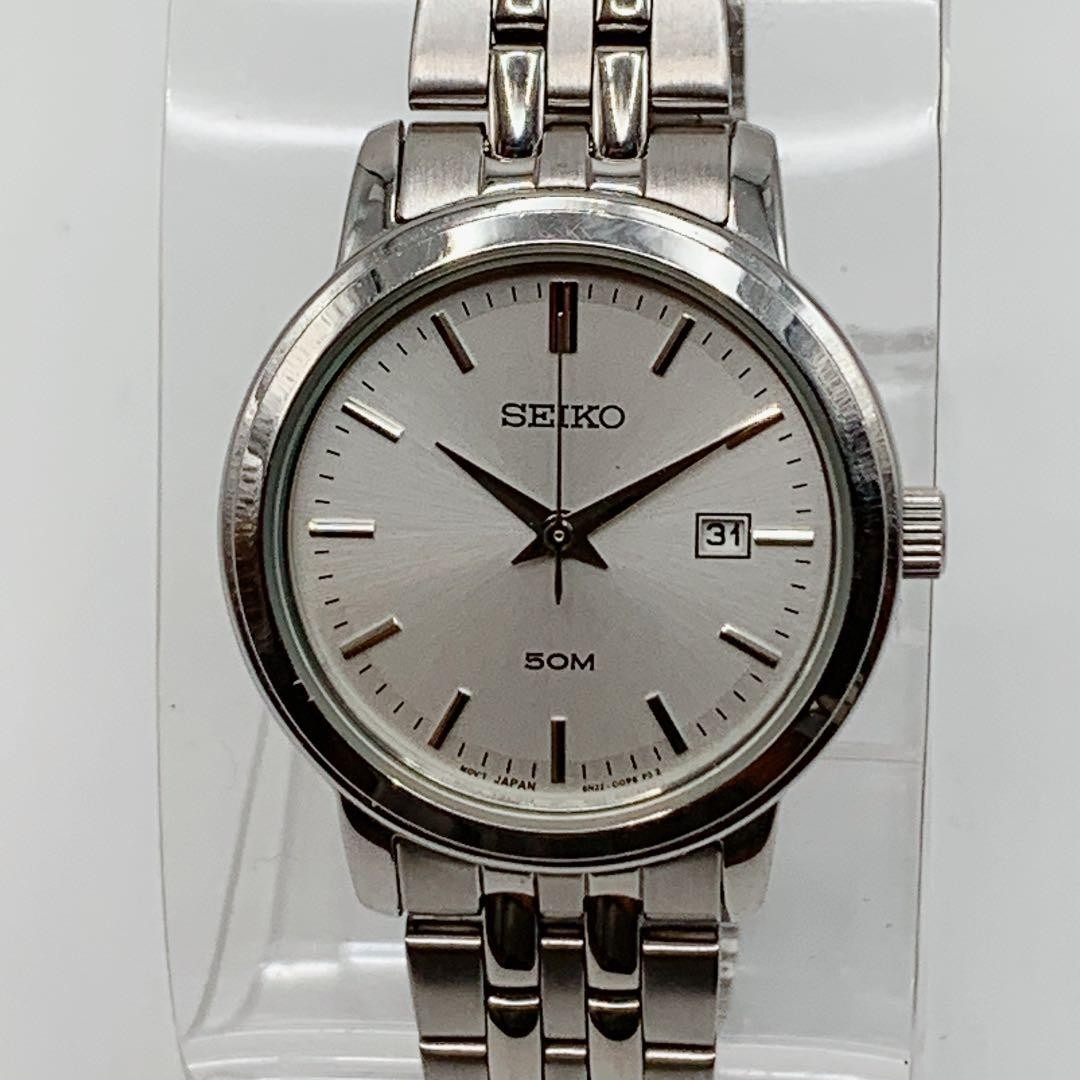 SEIKO Neo Classic 6N22-00F0 Quartz Women’s Silver Date Watch