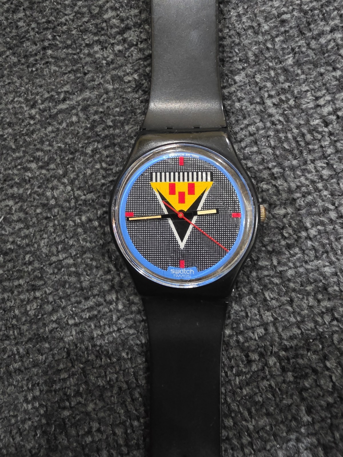 SWATCH Lancelot GB110 Gent Vintage 1986 “Coat of Arms” Working Good Condition
