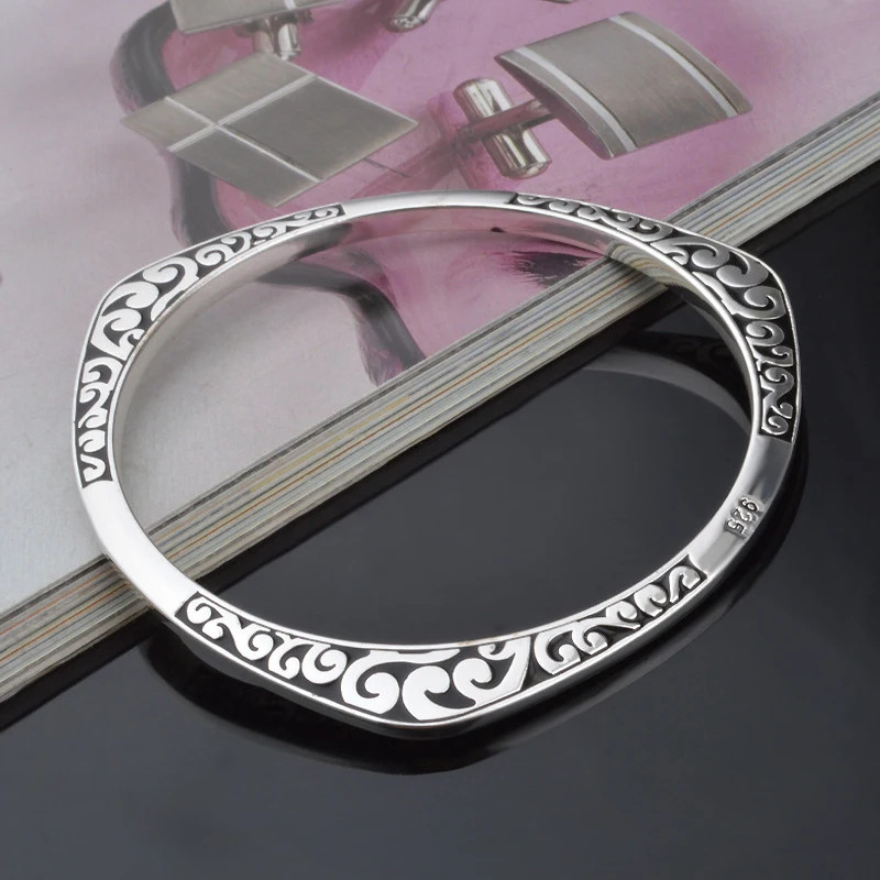Silver Color Irregular Triangle Geometric Bracelet For Women Couple