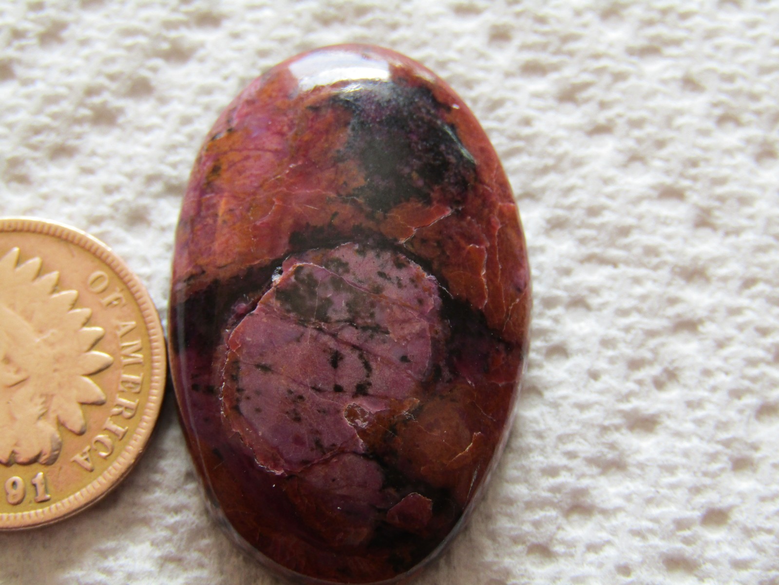 Purple Alunite Cab 35 carat rare freeform cabochon