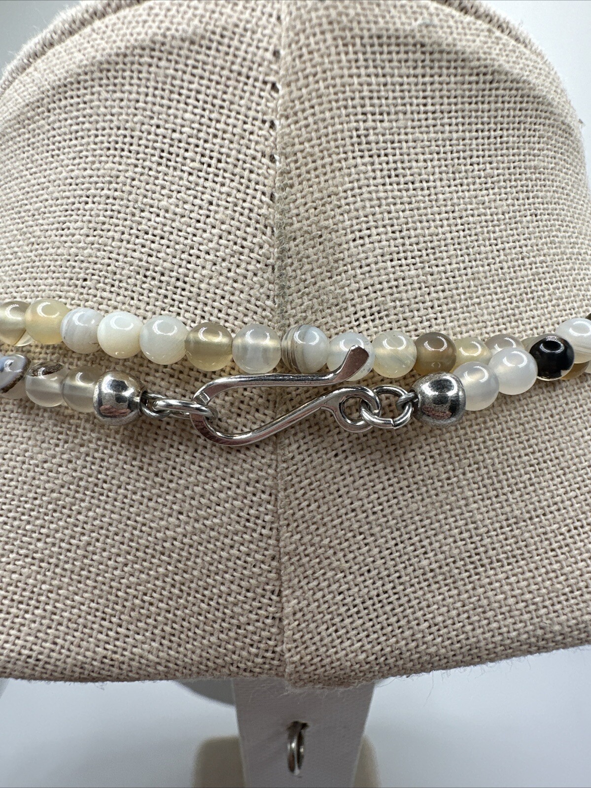 Mine Finds By Jay King Long 36” 4.4mm Natural Agate Sterling Silver Necklace