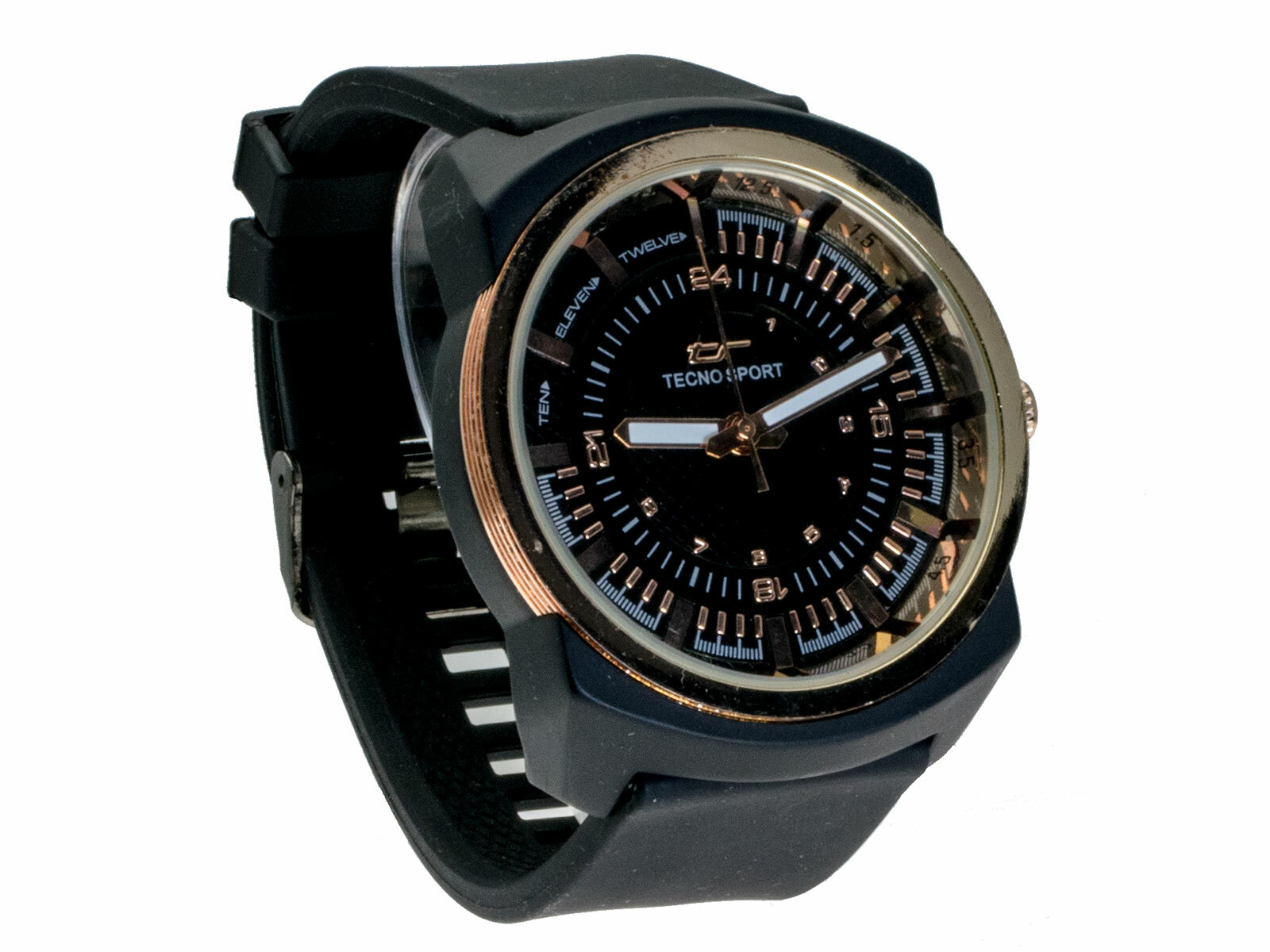TECNO SPORTS: SILICON RUBBER BAND ANALOG QUARTZ WATCH
