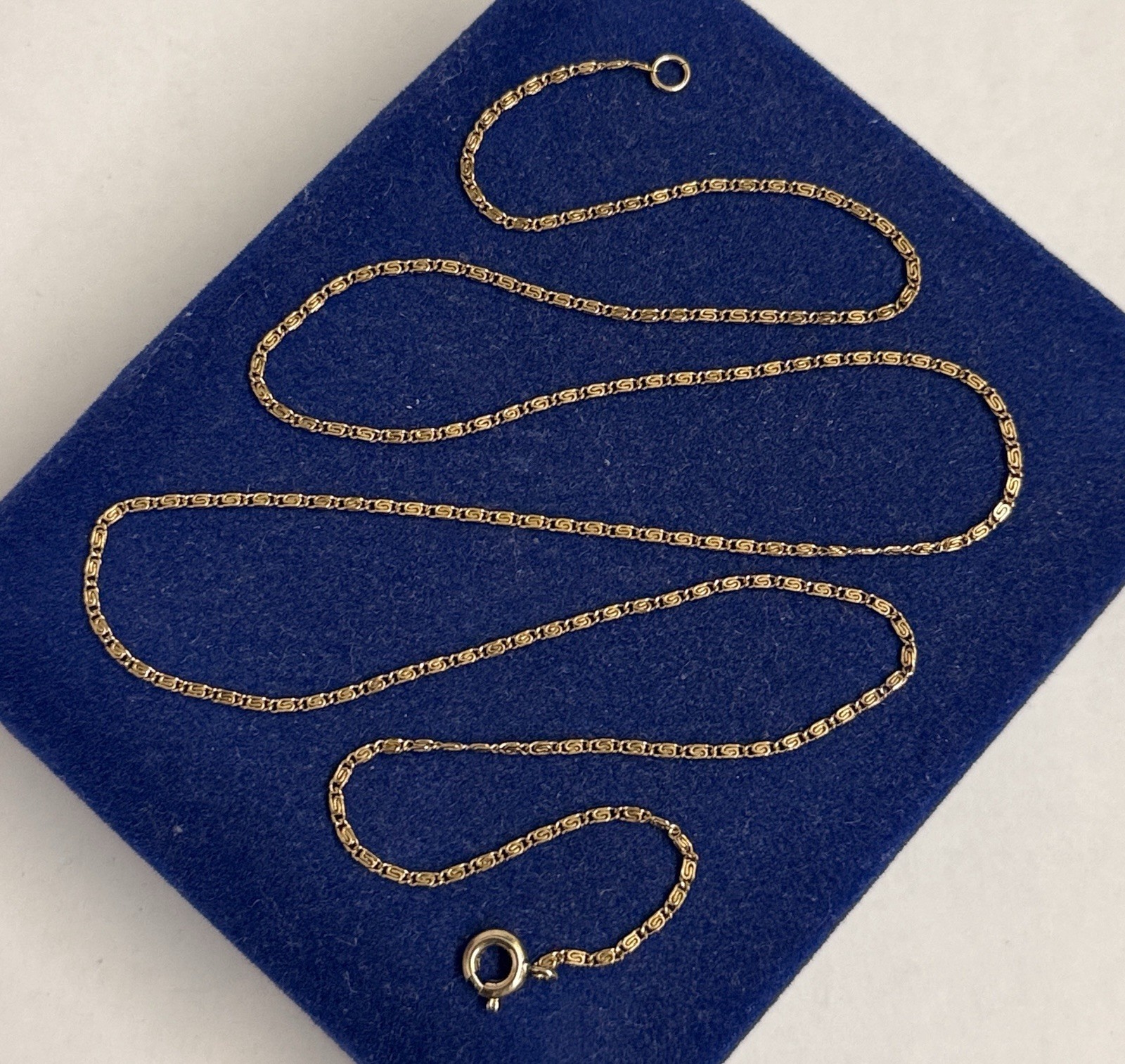 Valentino Chain Elegant 20” 12k Gold Filled S Necklace 1.3mm Gf Vtg Victorian