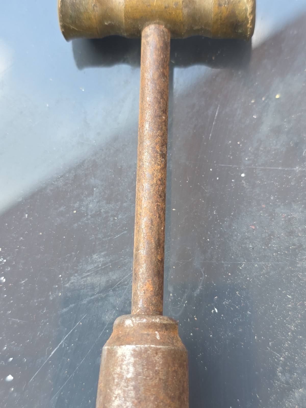 Vintage Brass Jeweler’s Hammer Wood Handle Watchmaker Tool Estate Find