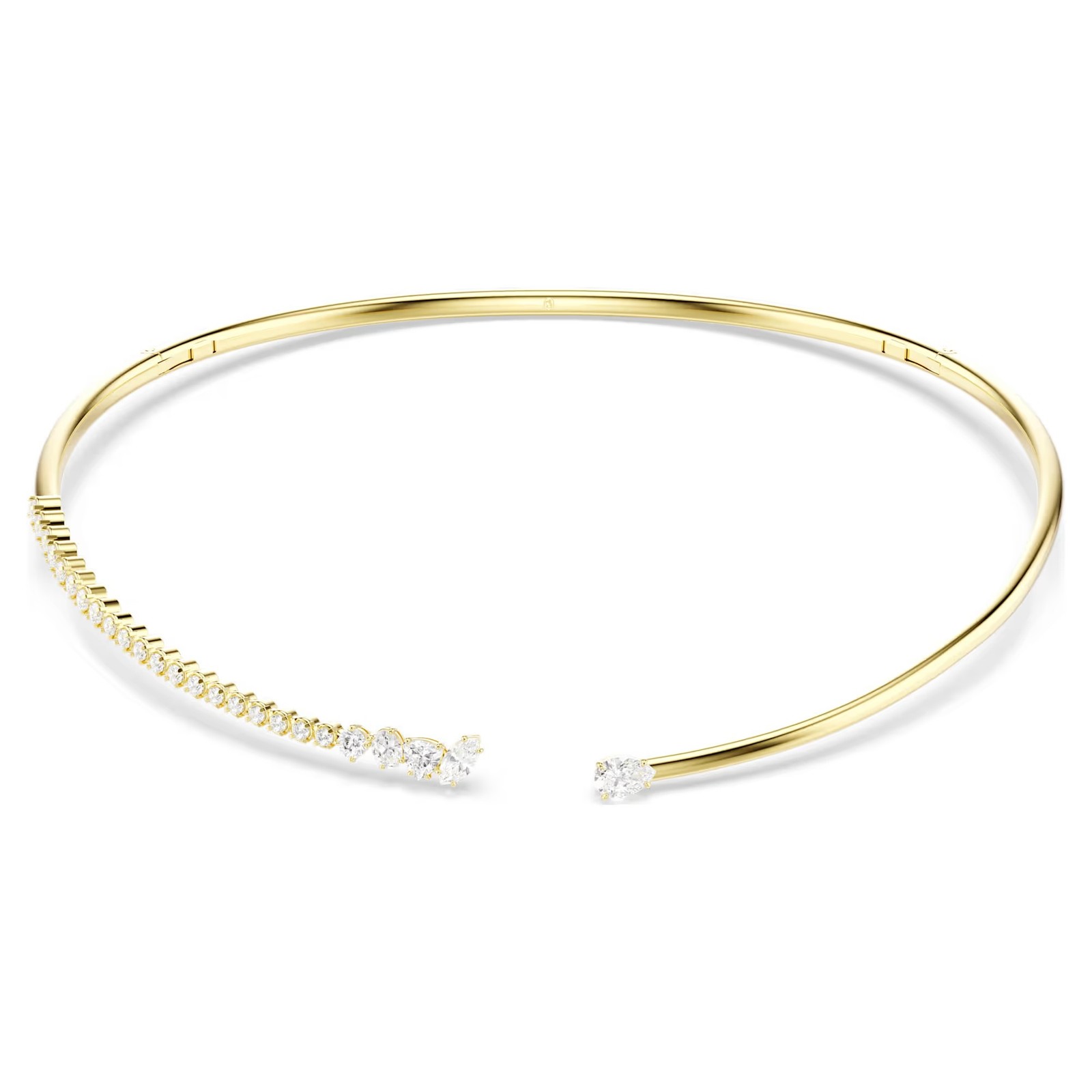 Swarovski Mesmera Choker, Mixed Cuts, White, 18K Gold Plated 5765320 (Size M)
