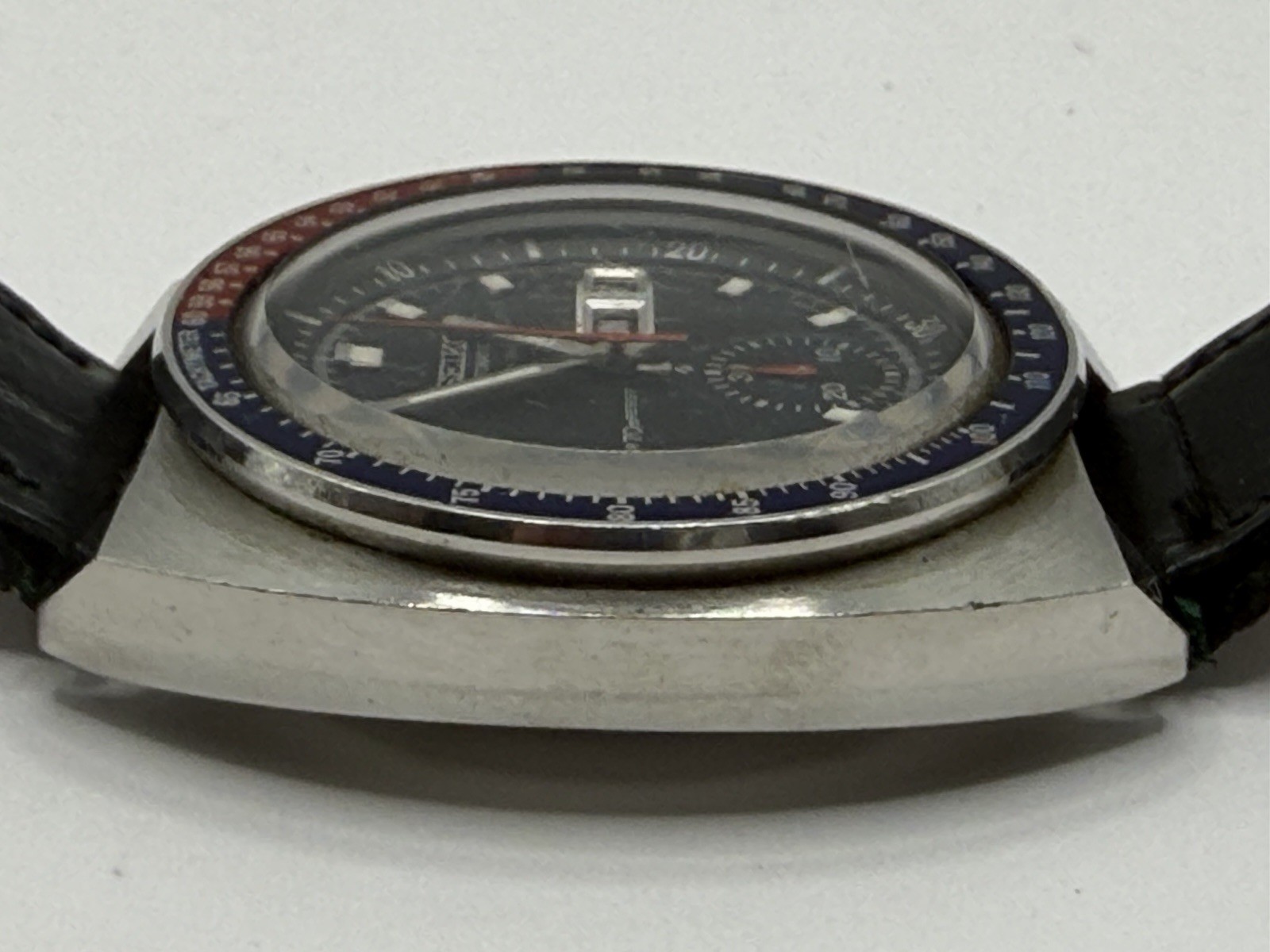1972 Seiko 6139-6005 “Pepsi” Automatic Chronograph Vintage Watch Day Date Runs