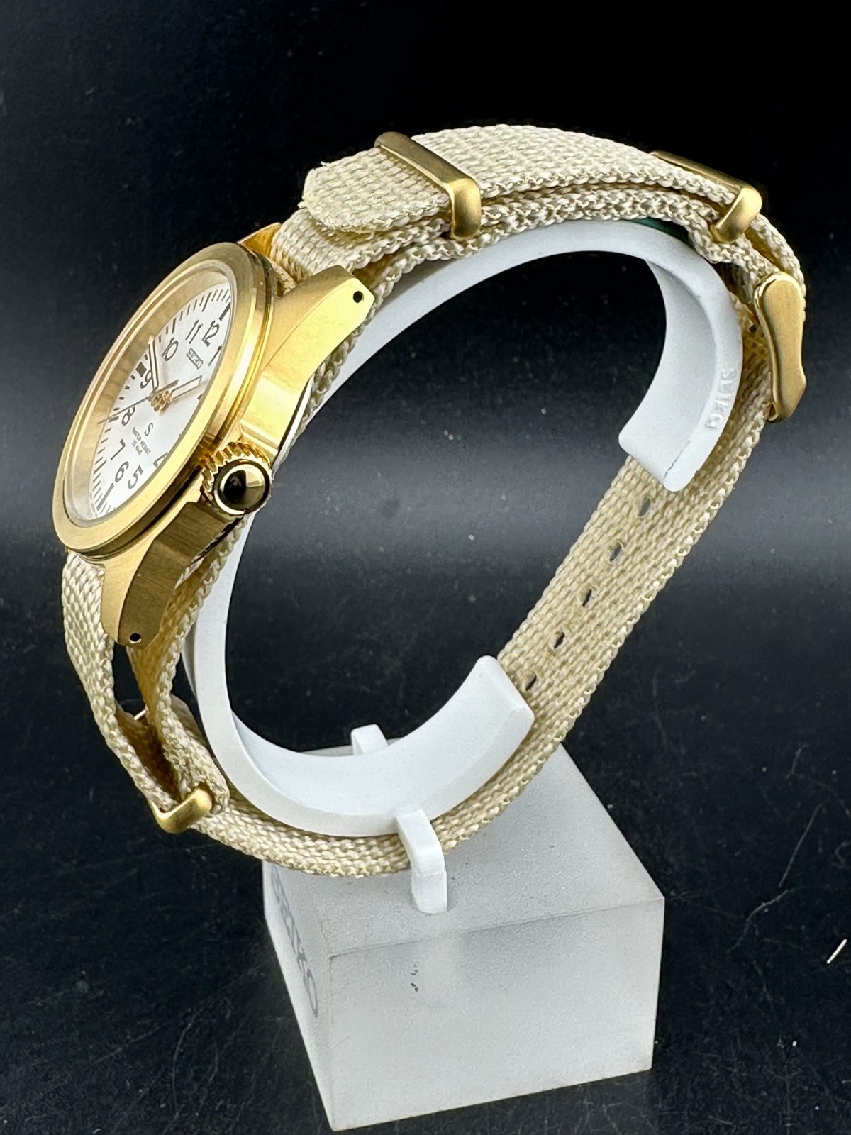 Seiko SUS Nano Universe Men’s Silver Dial Gold Tone 35mm Quartz Watch 7N01-0KL0