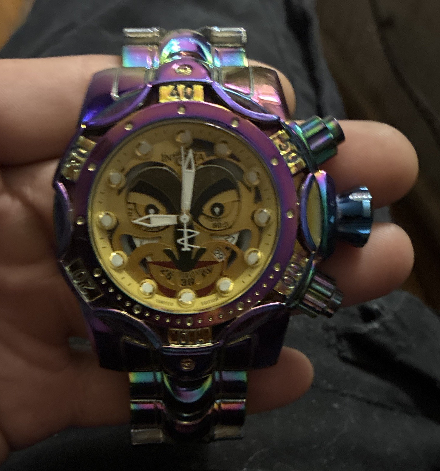 Invicta Joker Men’s Quartz Chronograph Analog 100m DC Joker 52mm+