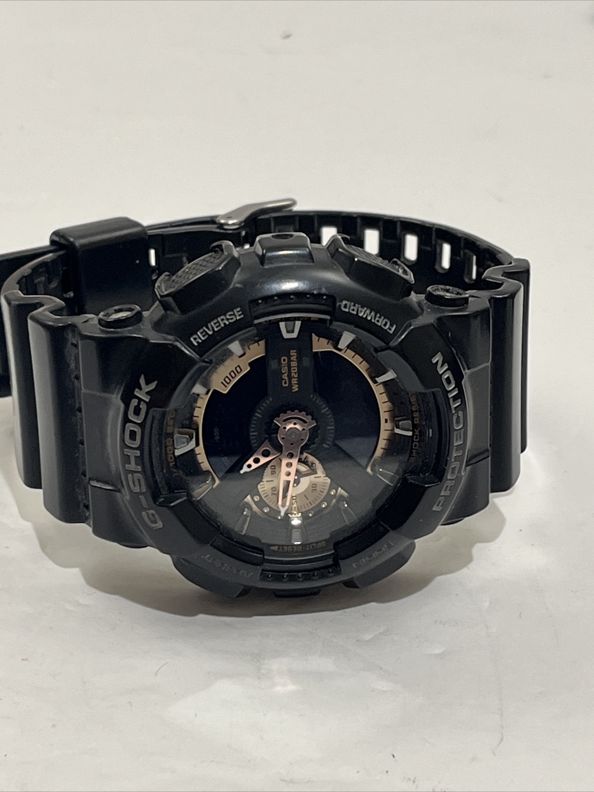 CASIO G SHOCK GA-110RG 5146 SPECIAL COLORS BLACK & GOLD WATCH With New Battery!