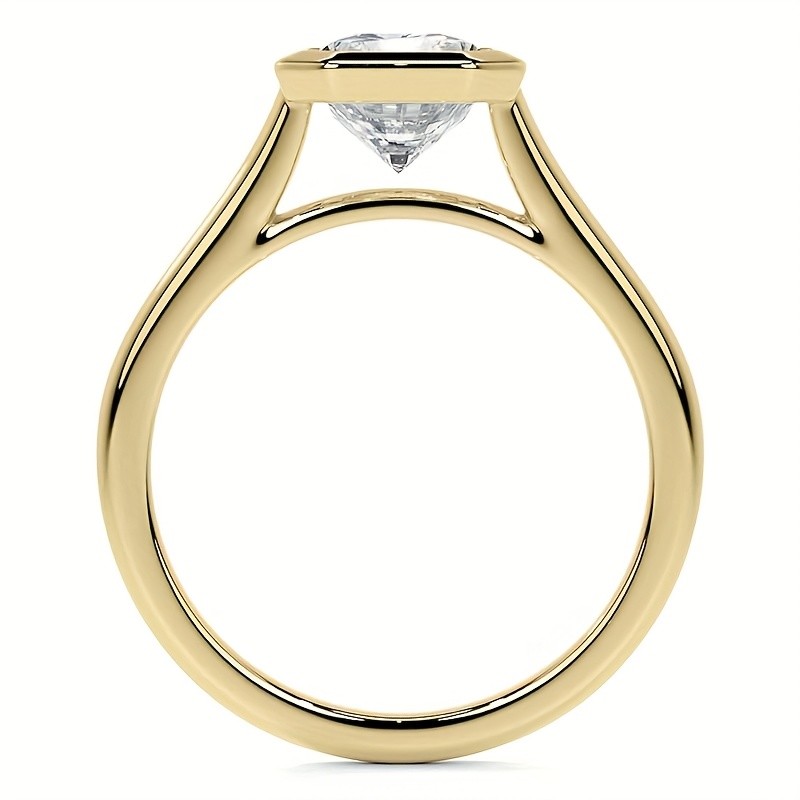 Emerald Cut Moissanite Ring 6x8mm 2ct 925 Silver Size 6 7 8 9