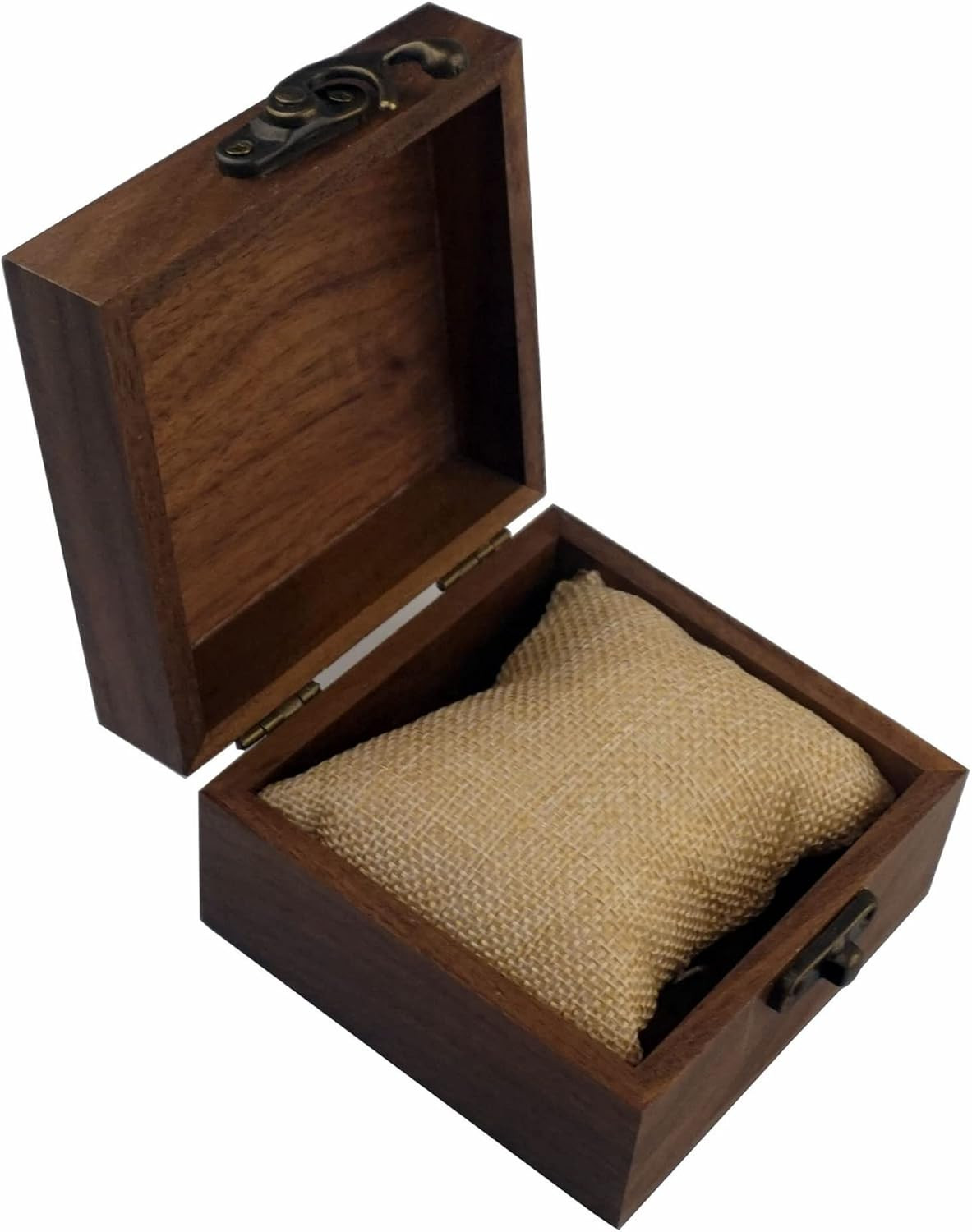Walnut Wood Storage Box for Jewelry Watches Crafts Keepsake Gift