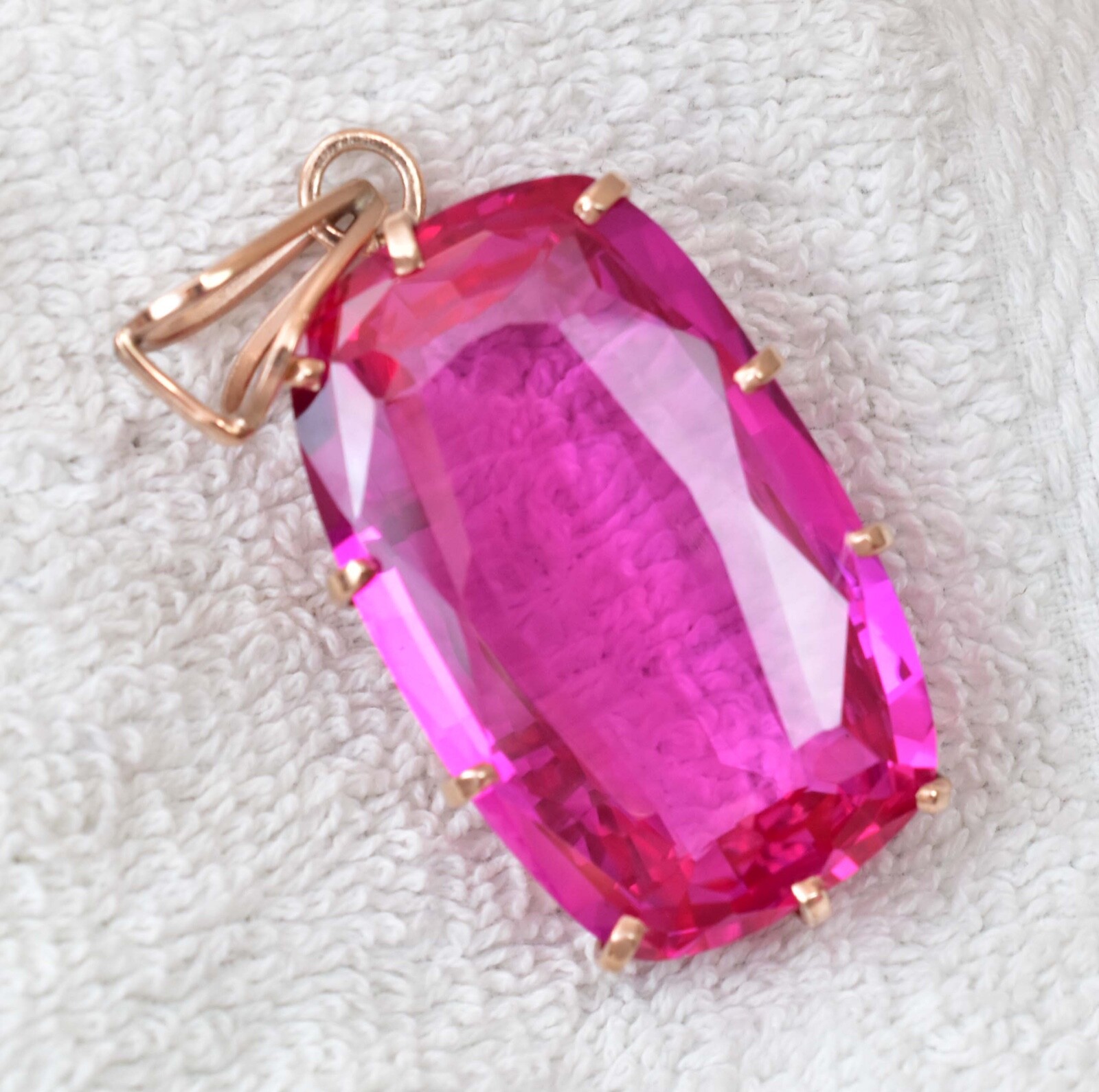 Natural Mogok Pink Ruby Cushion 925 Sterling Silver Pendant Certified – Gigantic